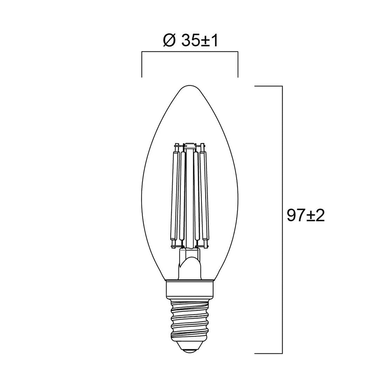 LED žárovka Sylvania RETRO E14 2700K 4.5W