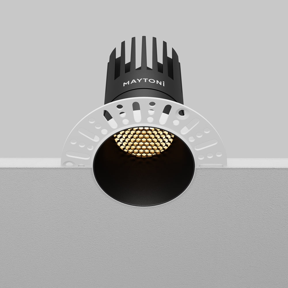 Maytoni downlight Dip LED 50° zapustené kruhové svietidlo čierne