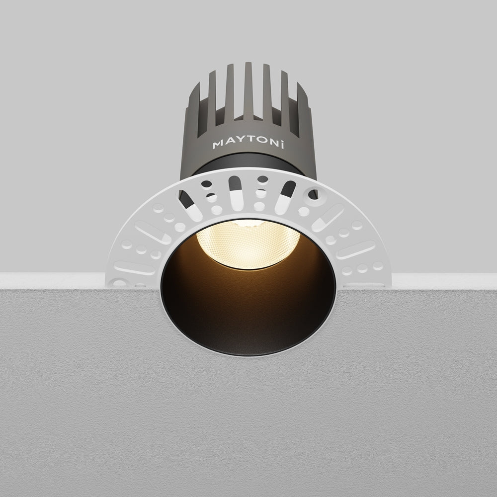 Maytoni downlight Dip LED 50° zapustené kruhové svietidlo čierne