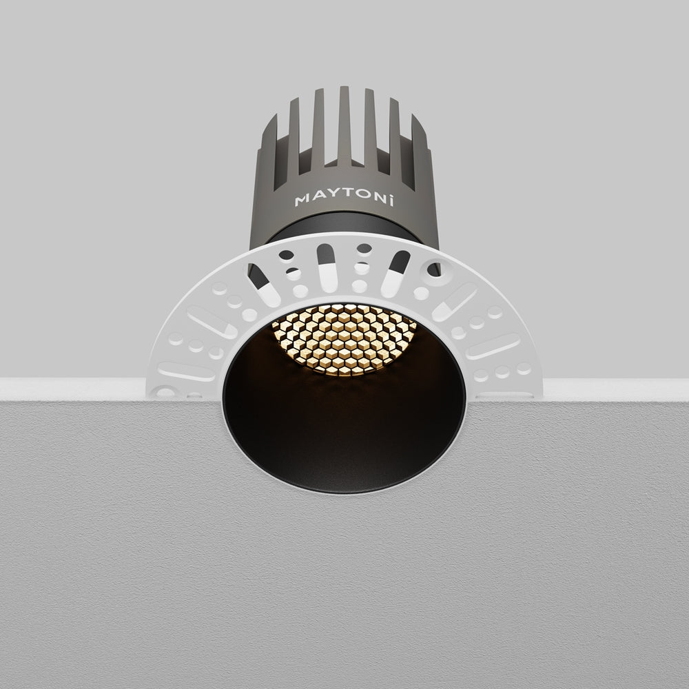 Maytoni downlight Dip LED 50° zapustené kruhové svietidlo čierne