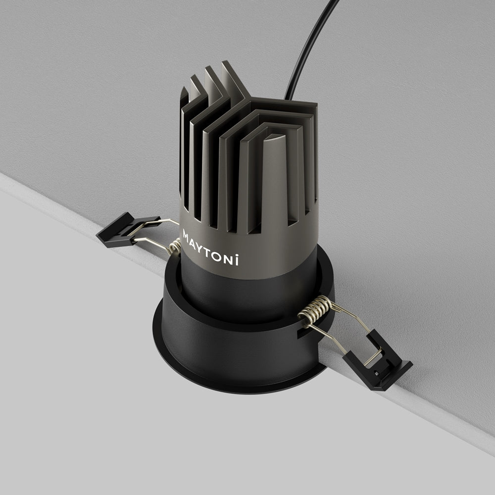 Maytoni downlight Dip LED 50° zapustené kruhové svietidlo čierne