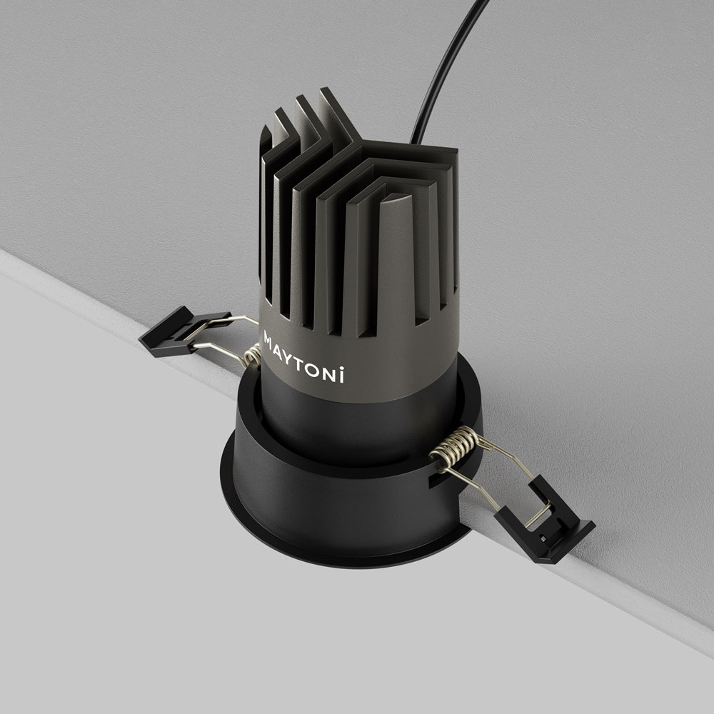 Maytoni downlight Dip LED 50° zapustené kruhové svietidlo čierne