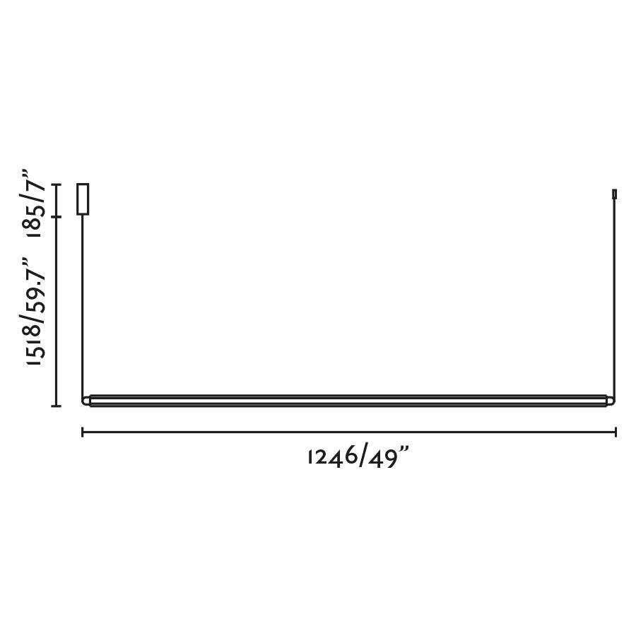 Horizontálne závesné svietidlo Faro Lumina LED 1L