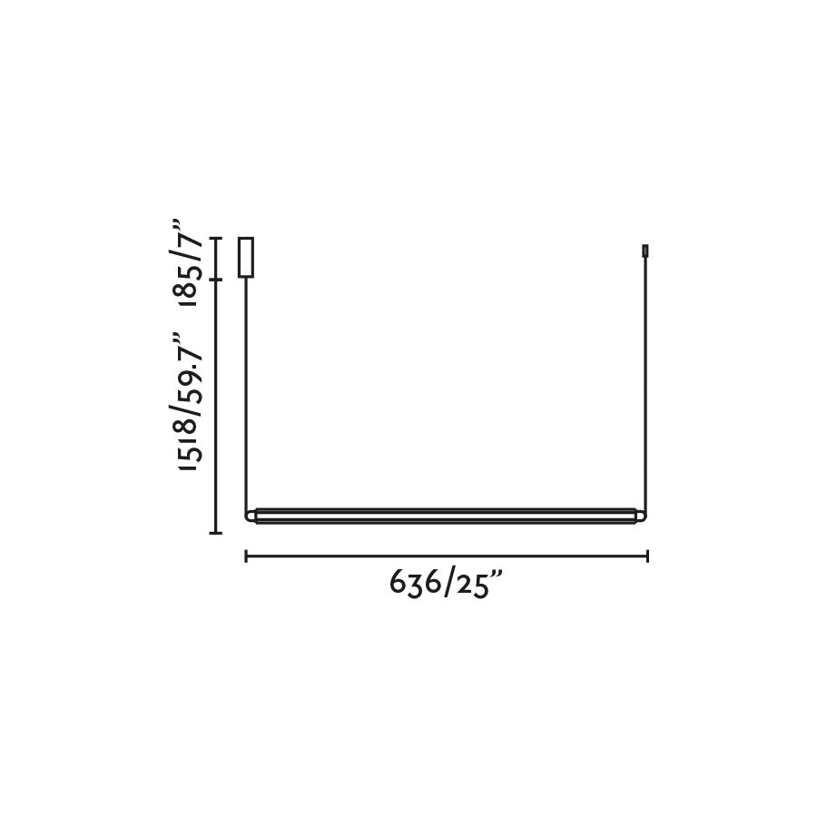 Horizontálne závesné svietidlo Faro Lumina LED 1L