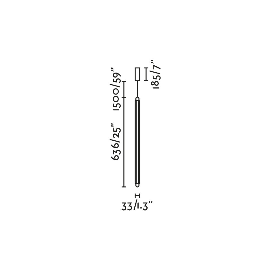 Závesné svietidlo Faro Lumina LED 1L vertikálne