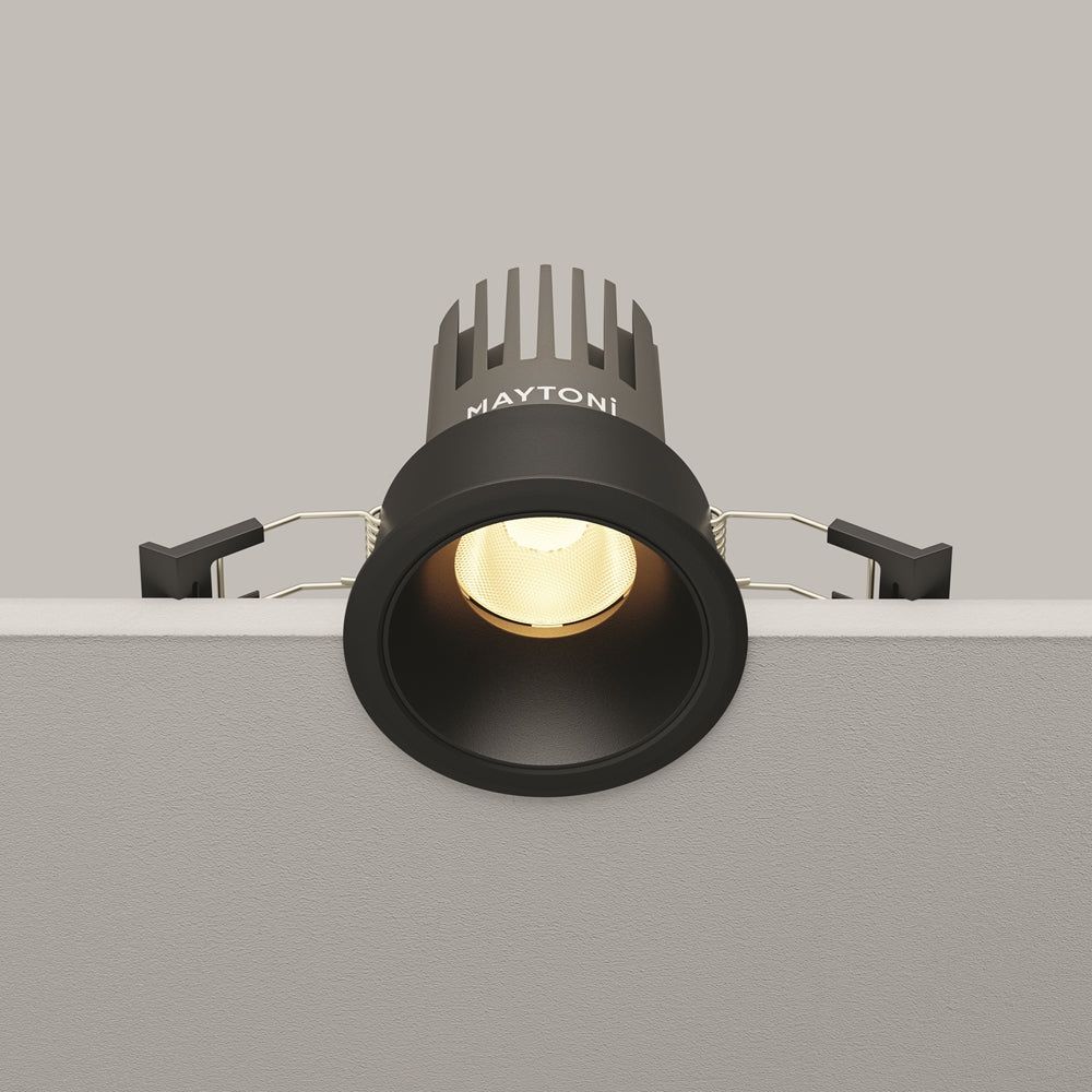 Maytoni downlight Dip LED 50° zapustené kruhové svietidlo čierne