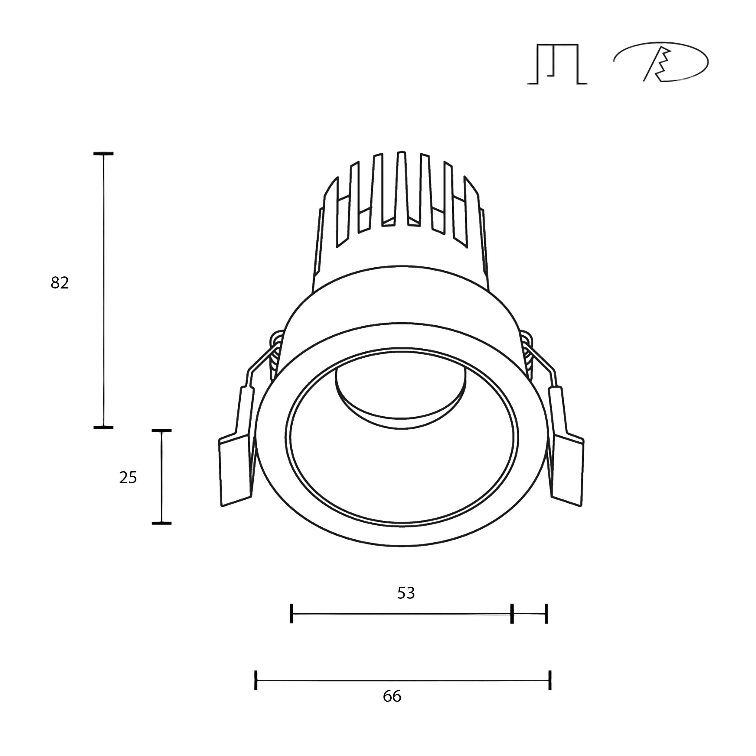 Maytoni downlight Dip LED 50° zapustené kruhové svietidlo biele