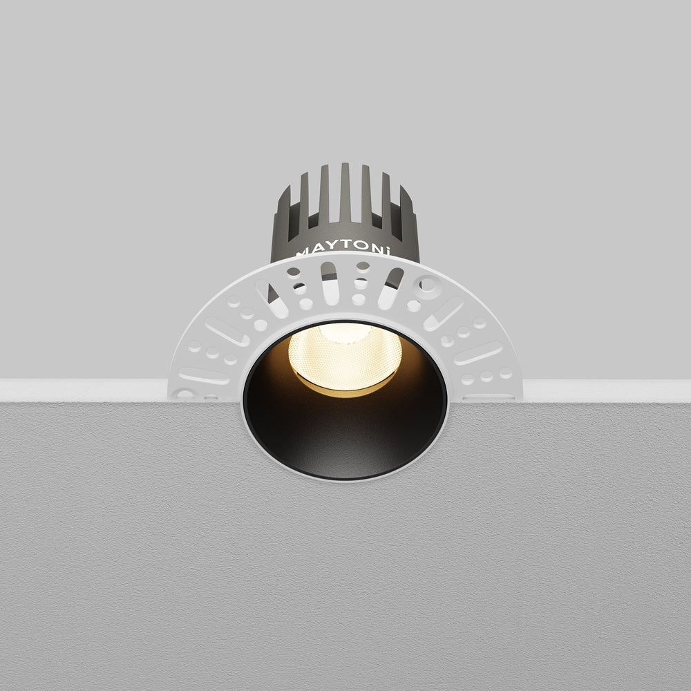 Maytoni downlight Dip LED 50° zapustené kruhové svietidlo čierne