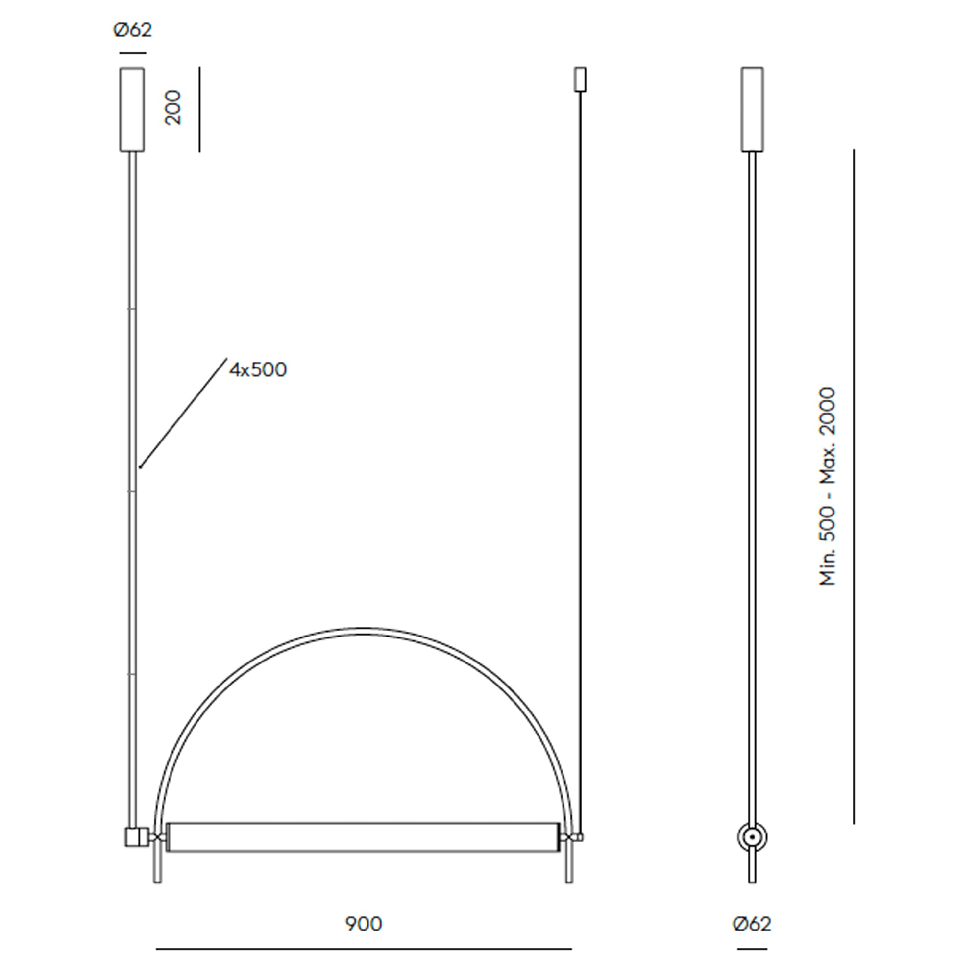 Aromas Arc LED závěsné svítidlo