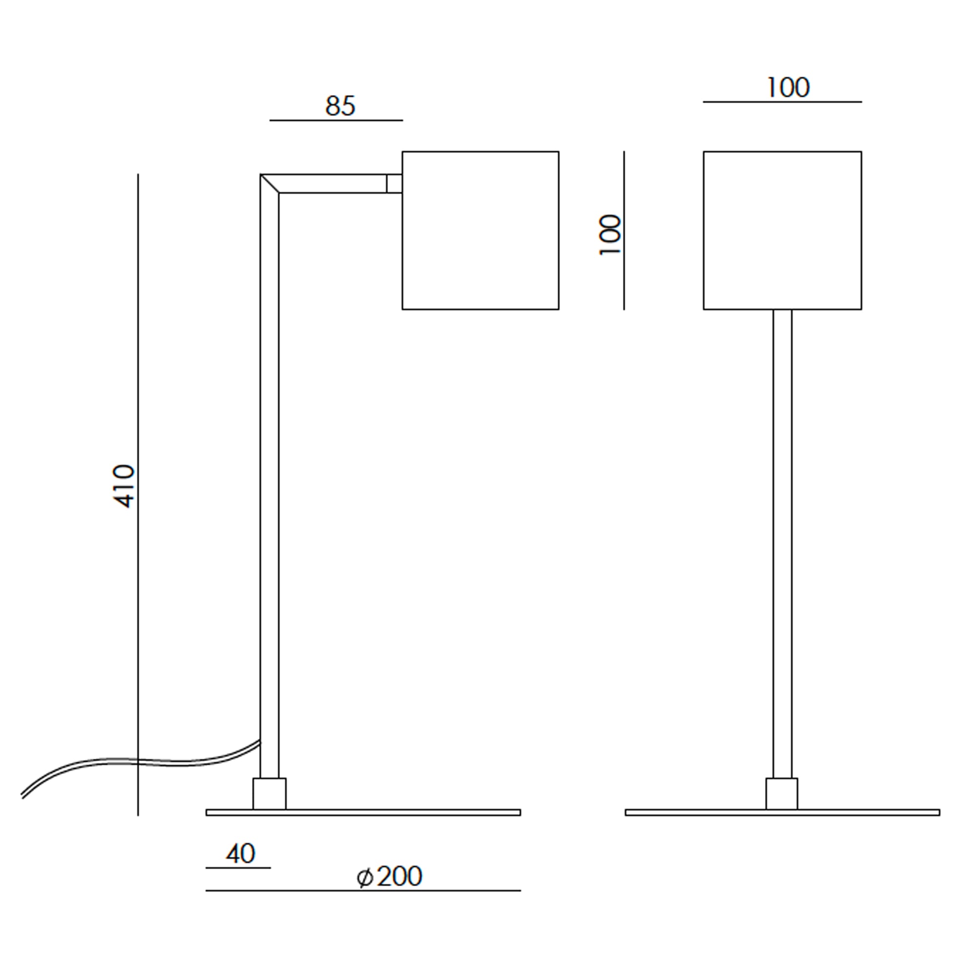 Aromas Cubic G9 stolní alabastrové svítidlo