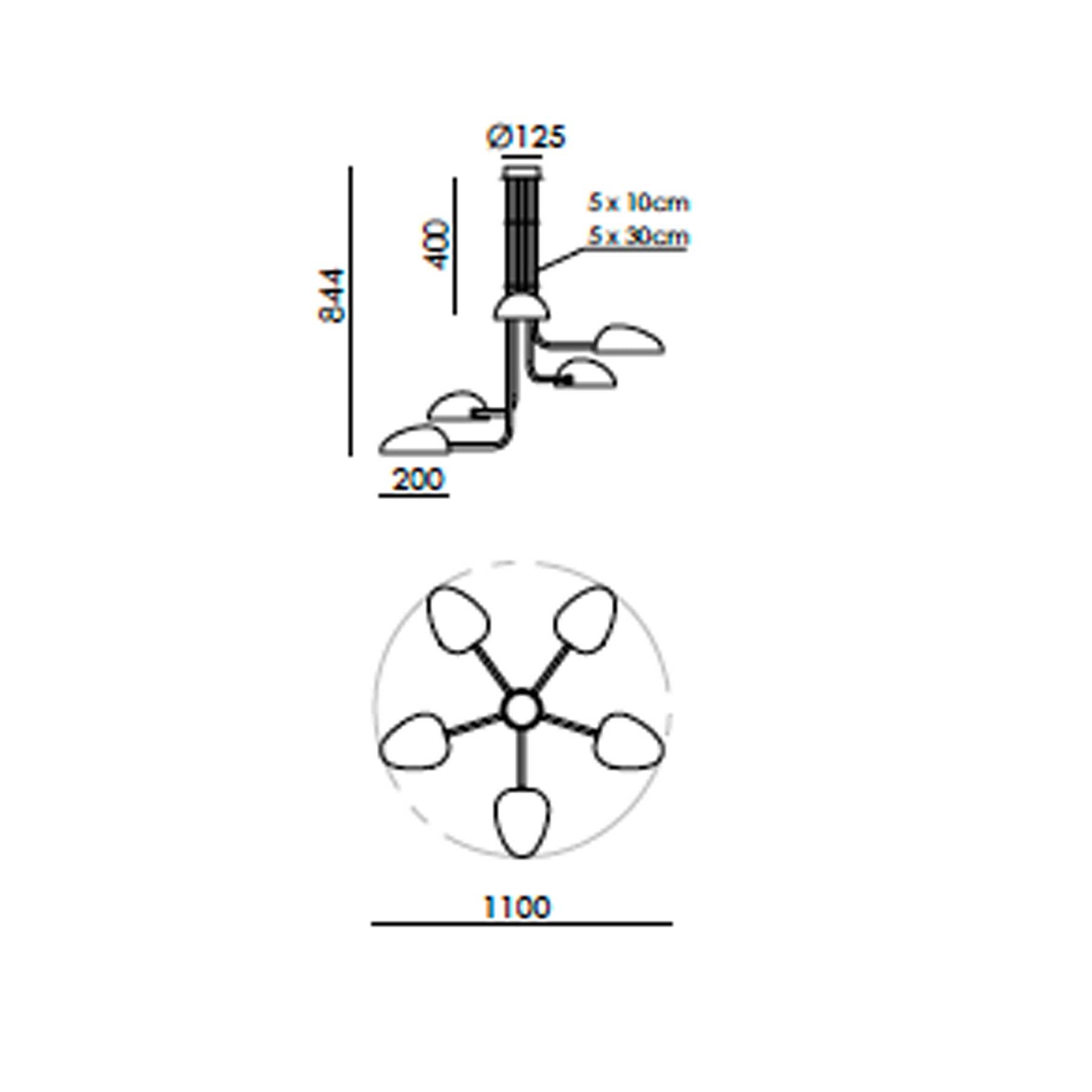 Aromas Kezo G9 stropní svítidlo