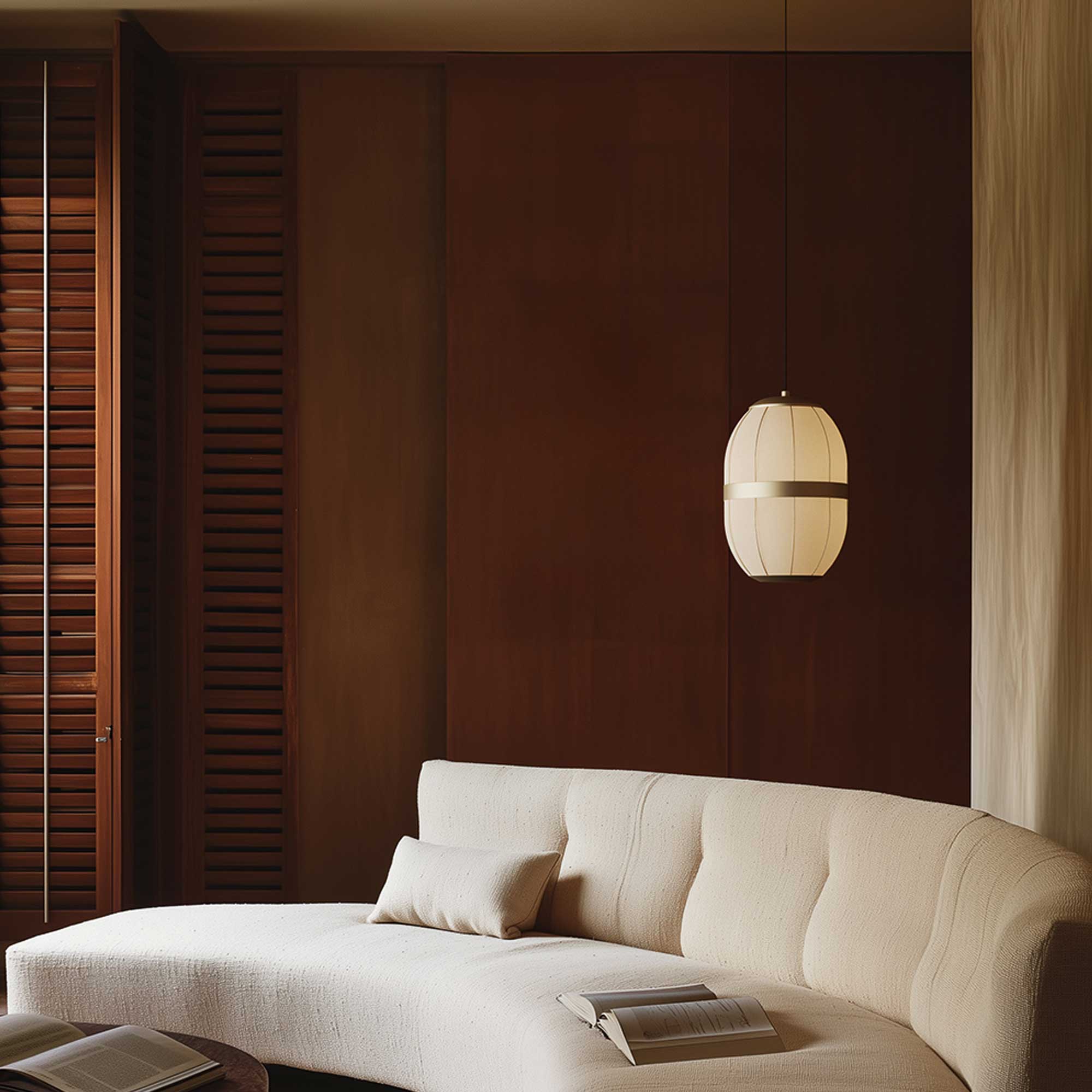 Aromas Pull G9 závěsné látkové svítidlo