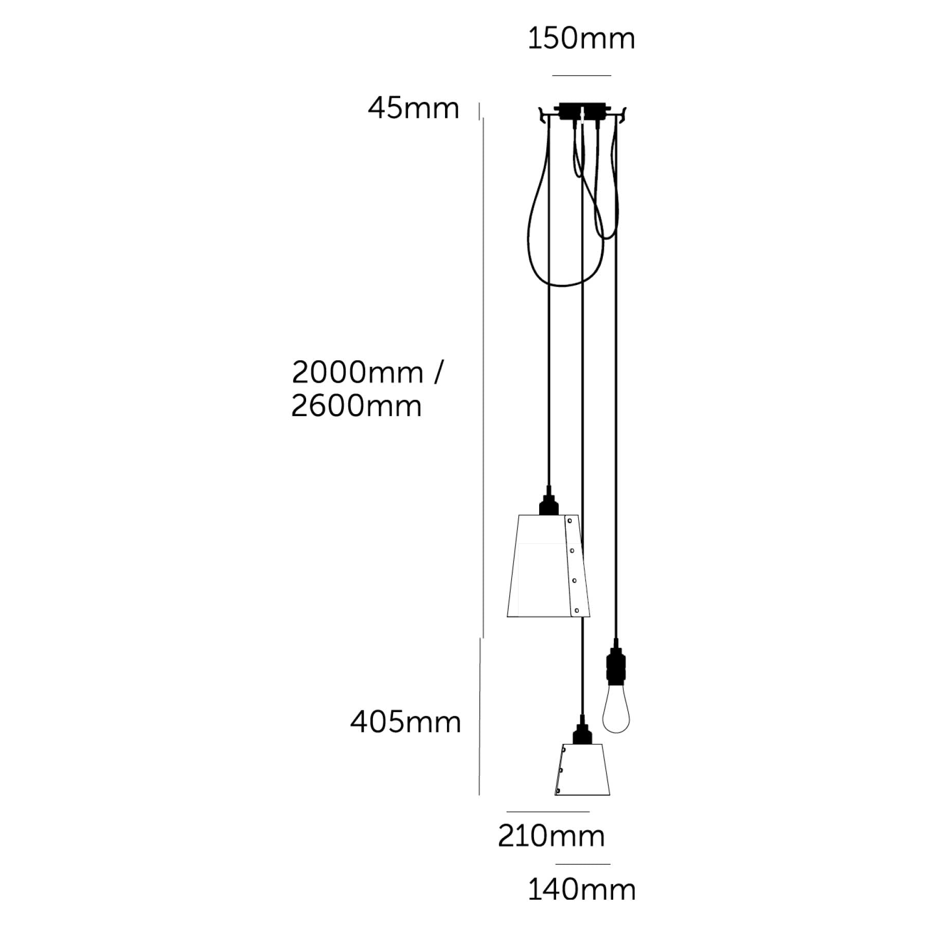 Buster & Punch HOOKED Mix E27 kamenné závěsné svítidlo
