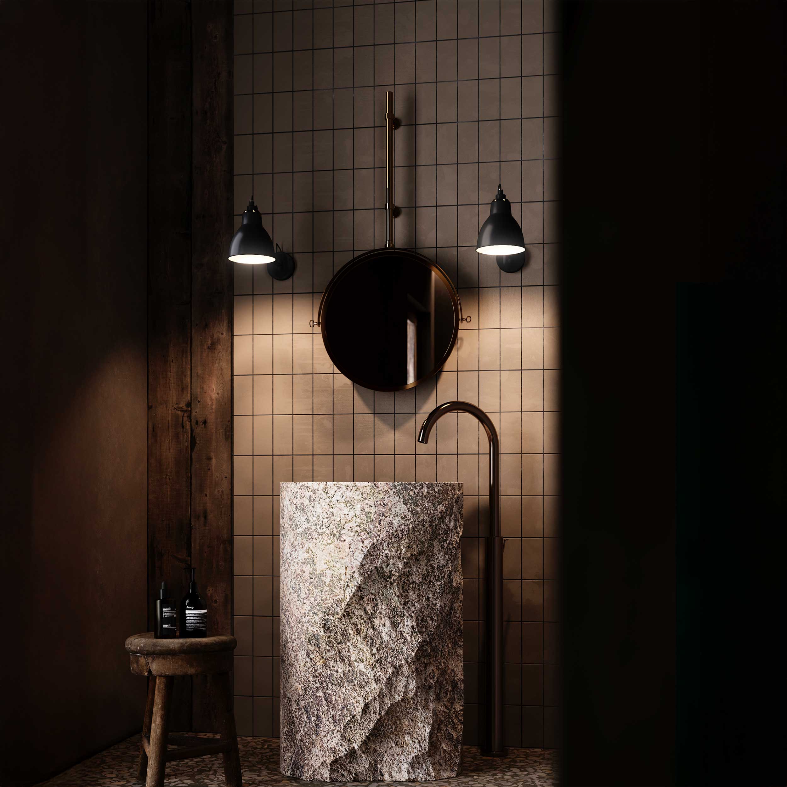 DCW éditions Lampe Gras N°104 E27 kúpeľňové svietidlo IP44