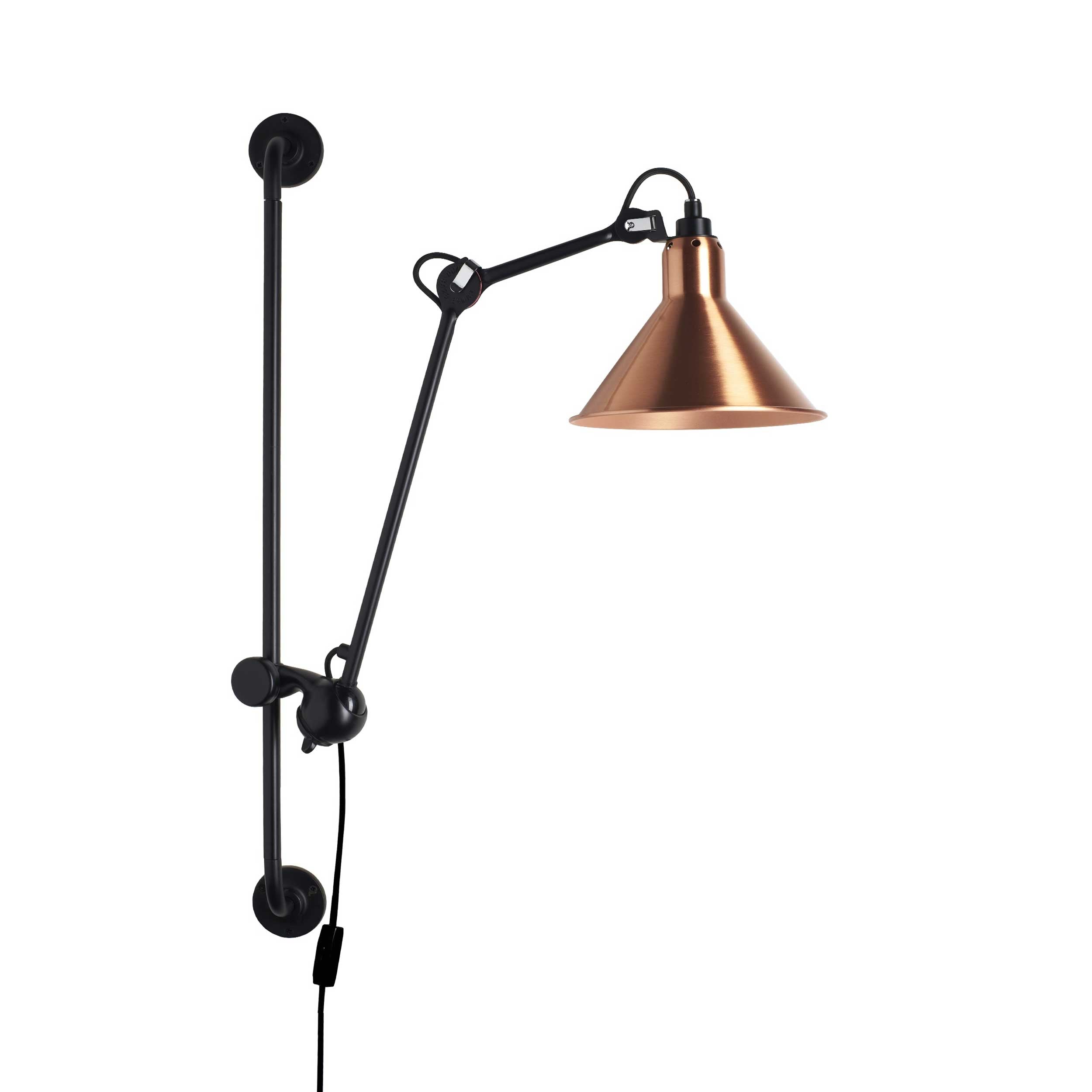 DCW éditions Lampe Gras N°210 E14 nástenné svietidlo s vypínačom