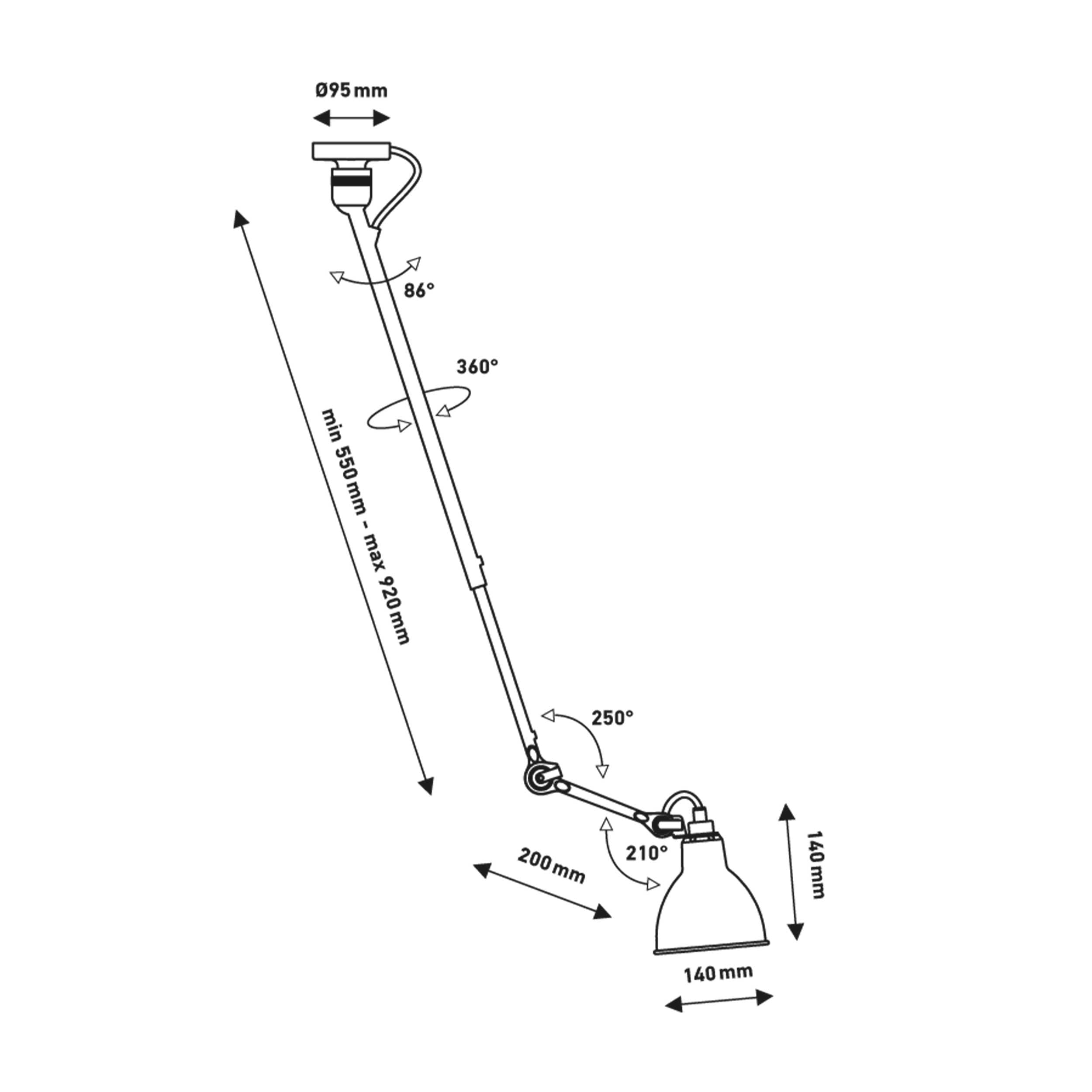 DCW éditions Lampe Gras N°302 E14 stropné svietidlo