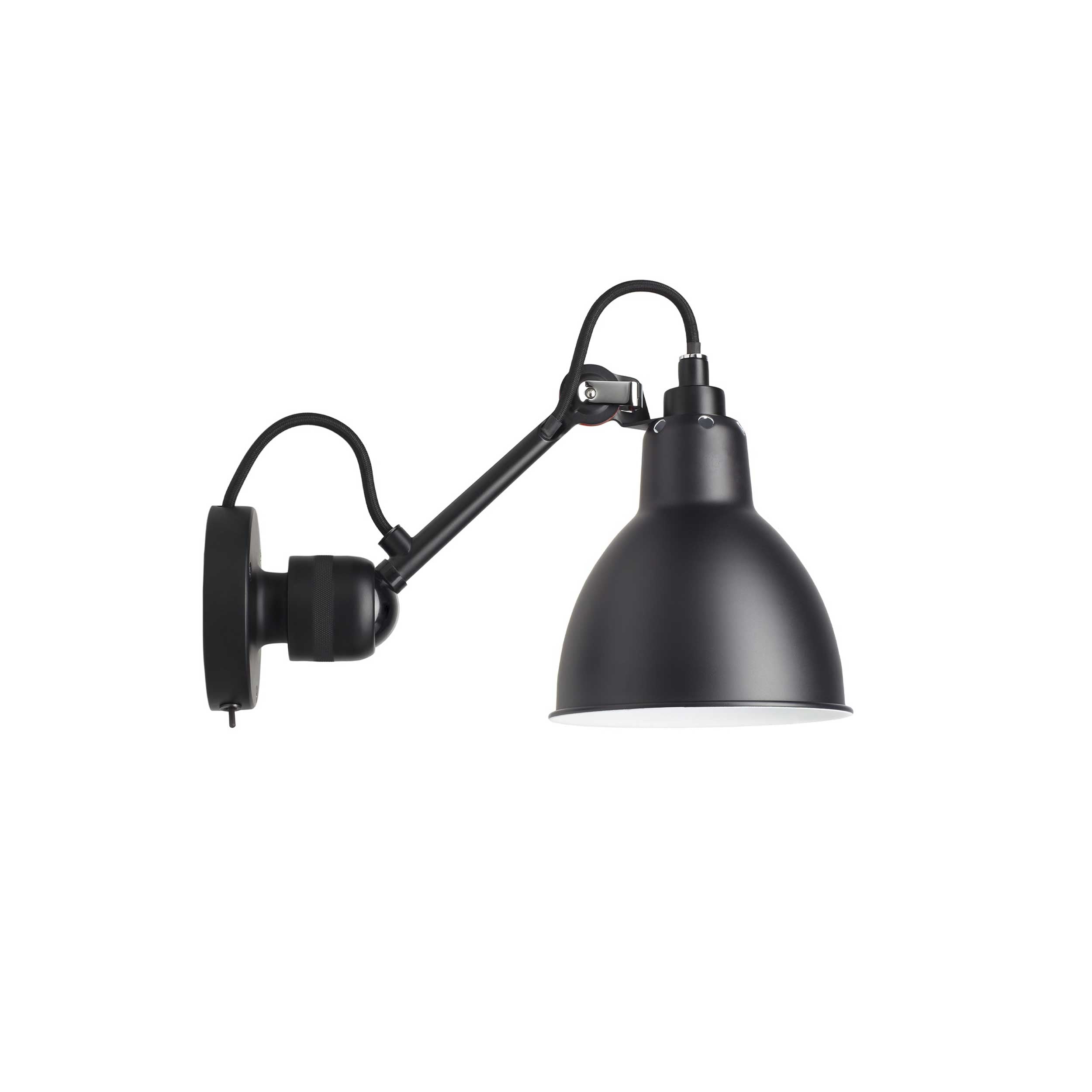DCW éditions Lampe Gras N°304 E14 nástenná svietidlo čierna