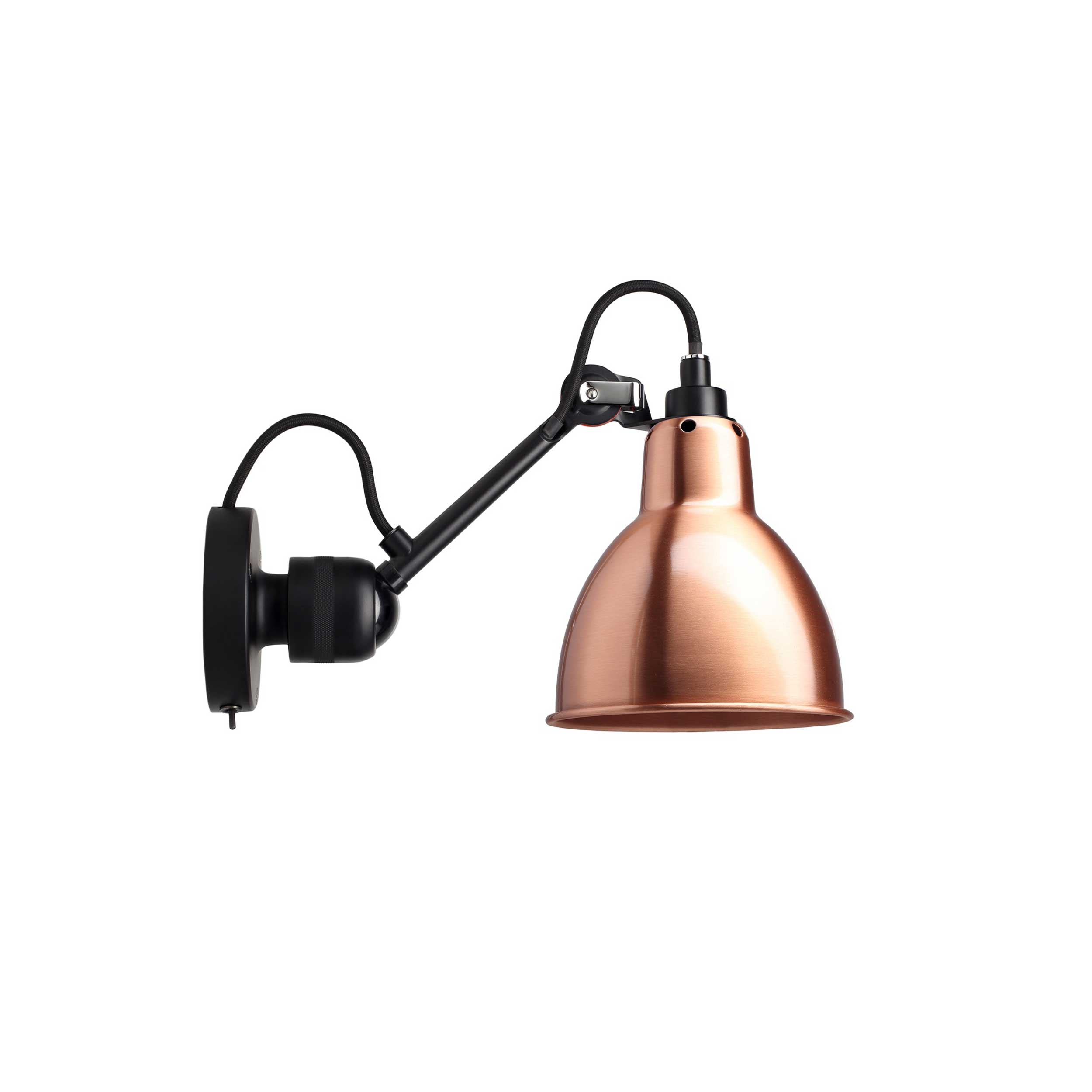 DCW éditions Lampe Gras N°304 E14 nástenná svietidlo čierna