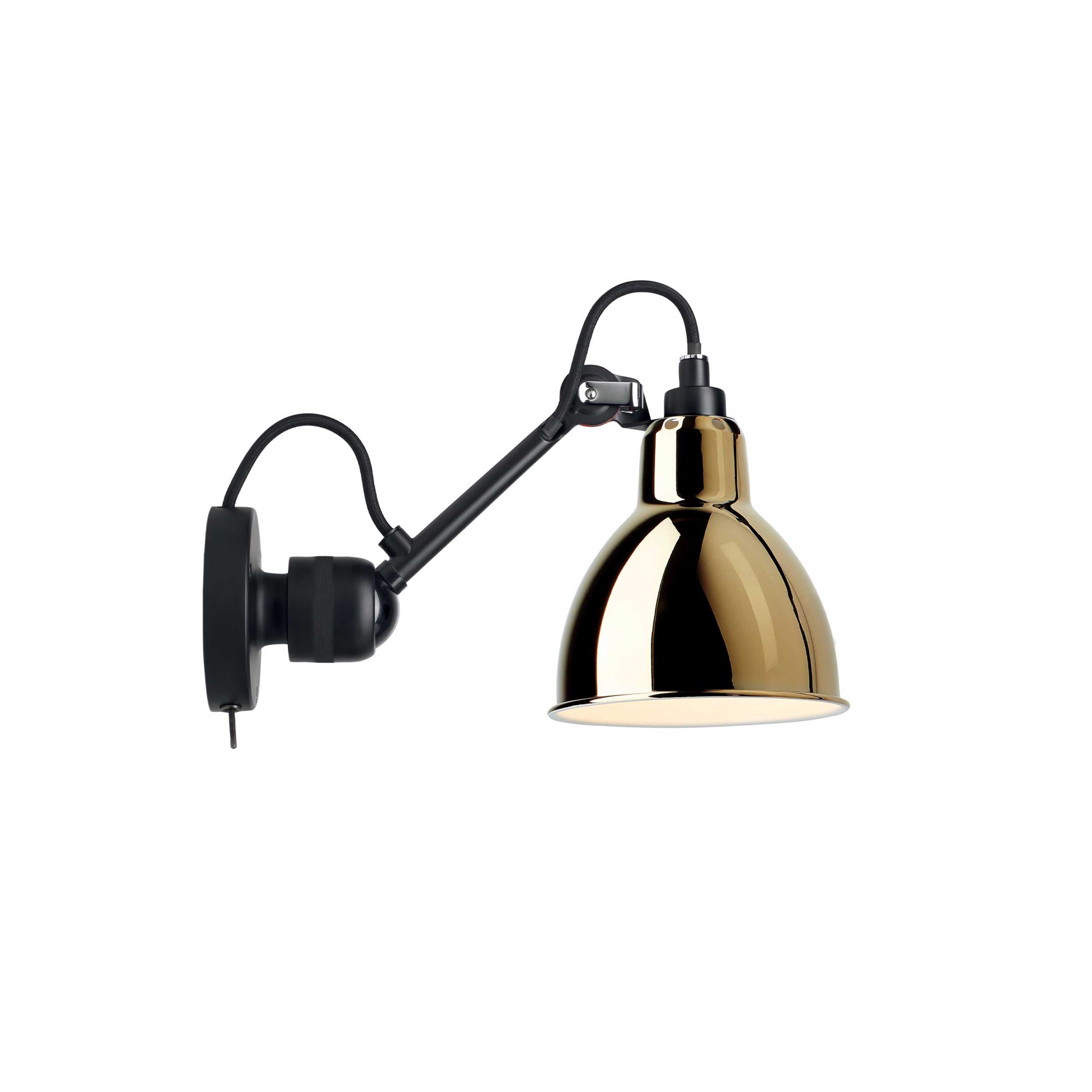DCW éditions Lampe Gras N°304 E14 nástenná svietidlo čierna