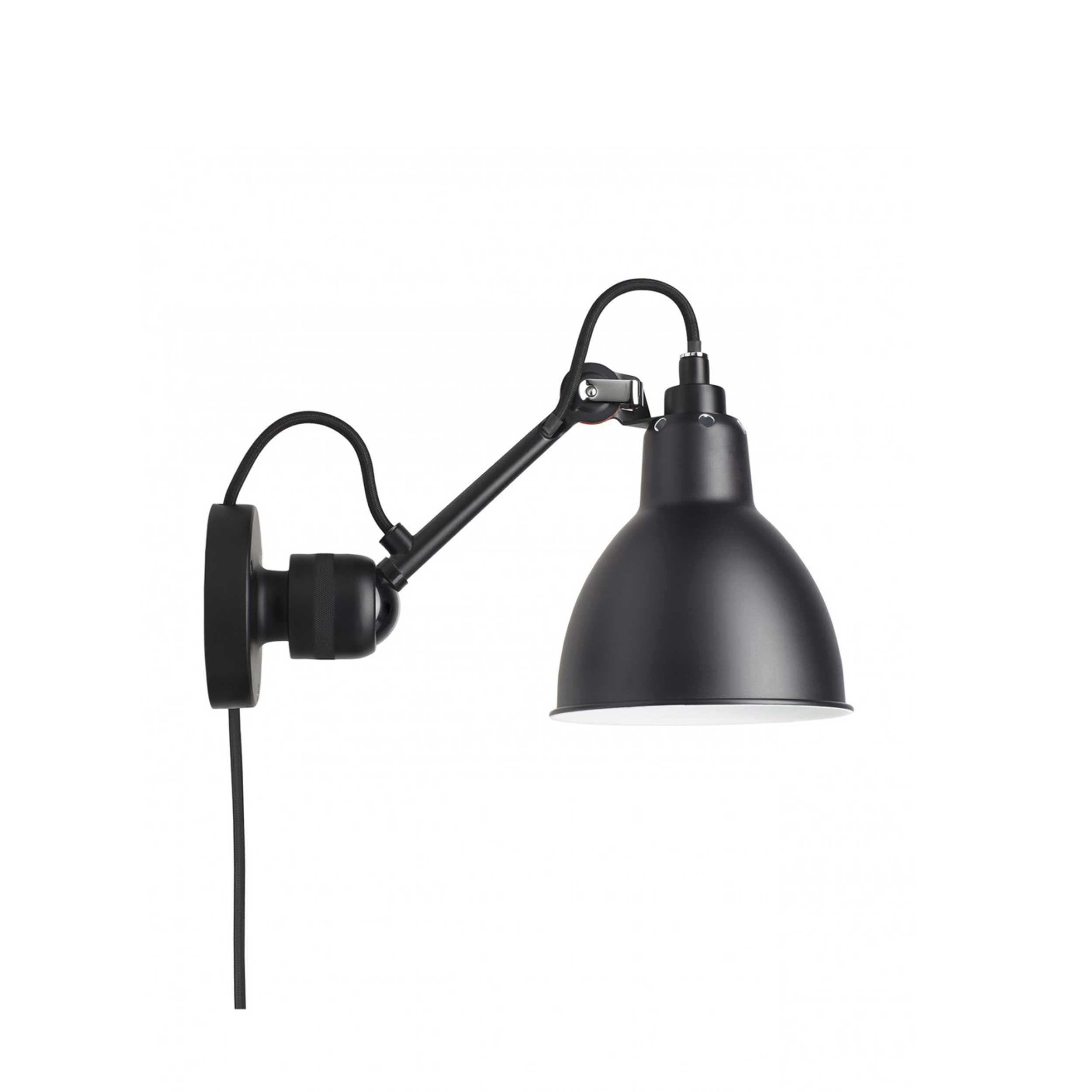 DCW éditions Lampe Gras N°304 E14 nástenná svietidlo čierna
