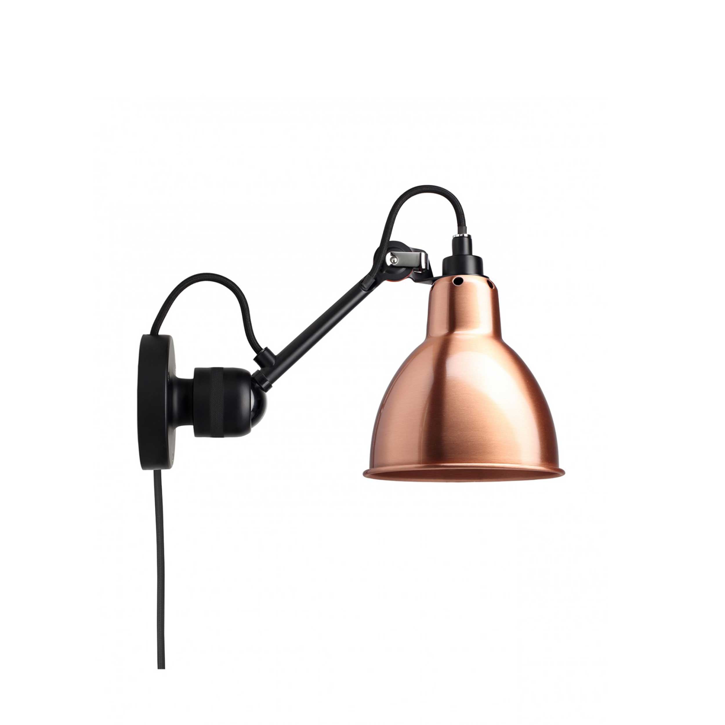DCW éditions Lampe Gras N°304 E14 nástenná svietidlo čierna