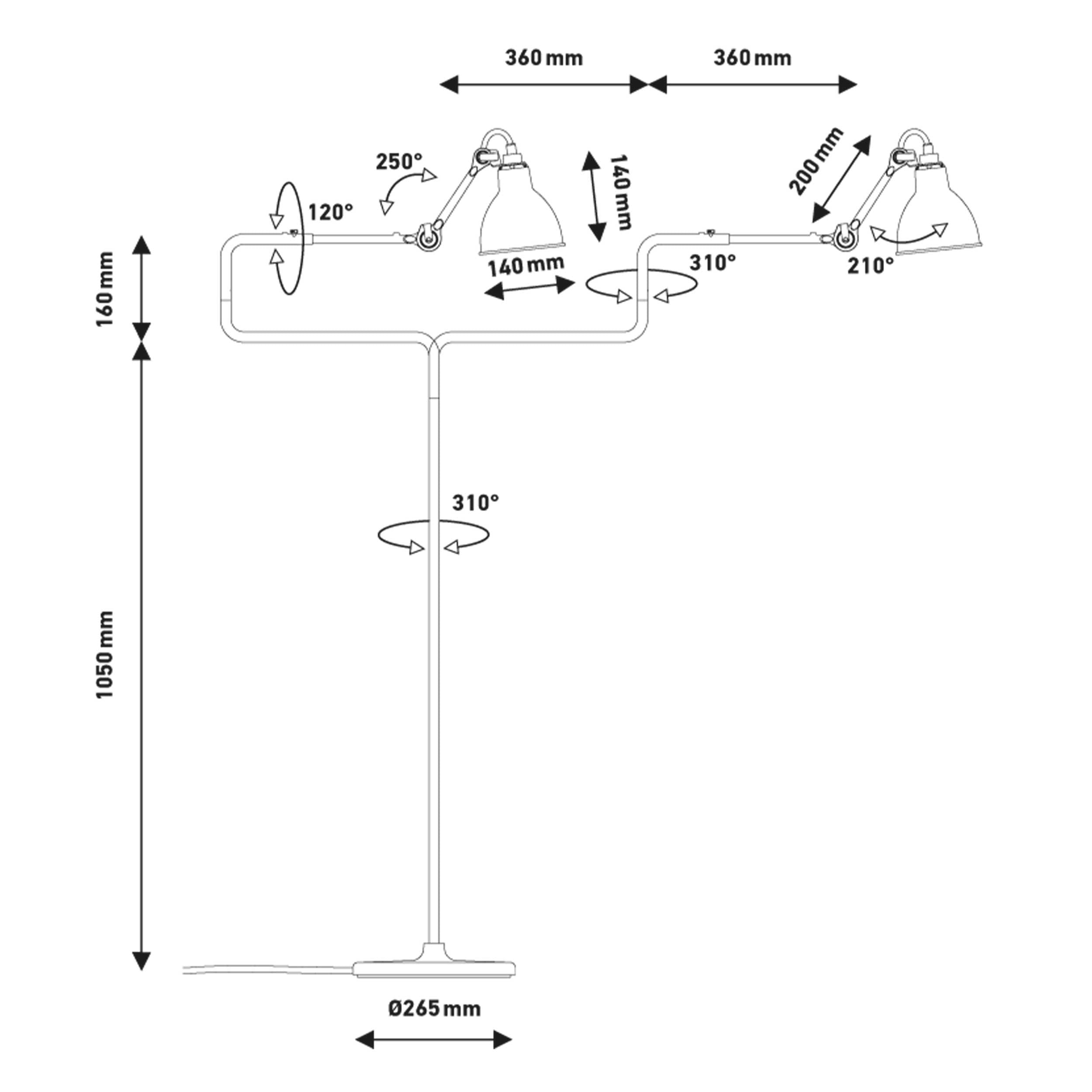 DCW éditions Lampe Gras N°411 E14 stojanová svietidlo