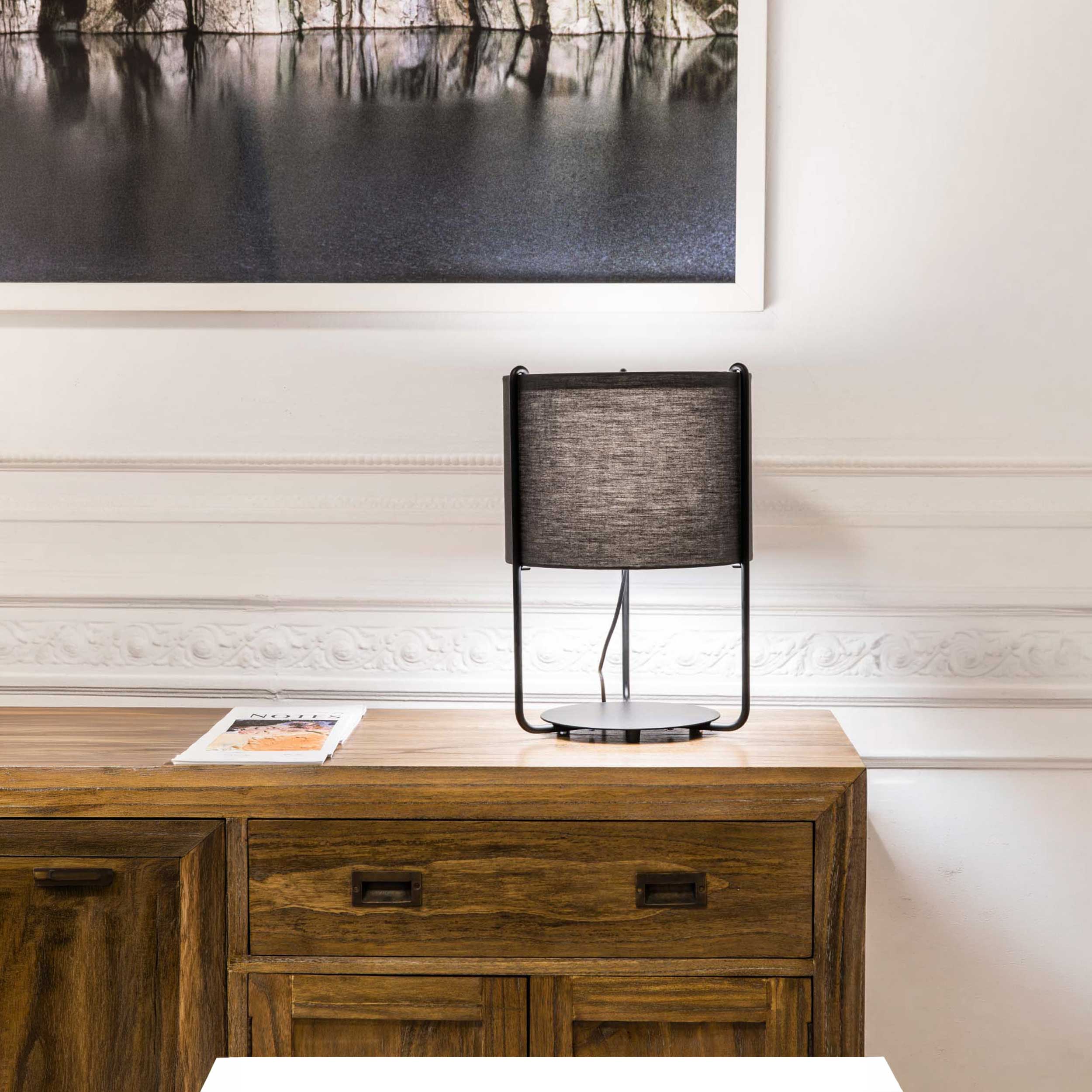 Stolná lampa Faro Drum E27