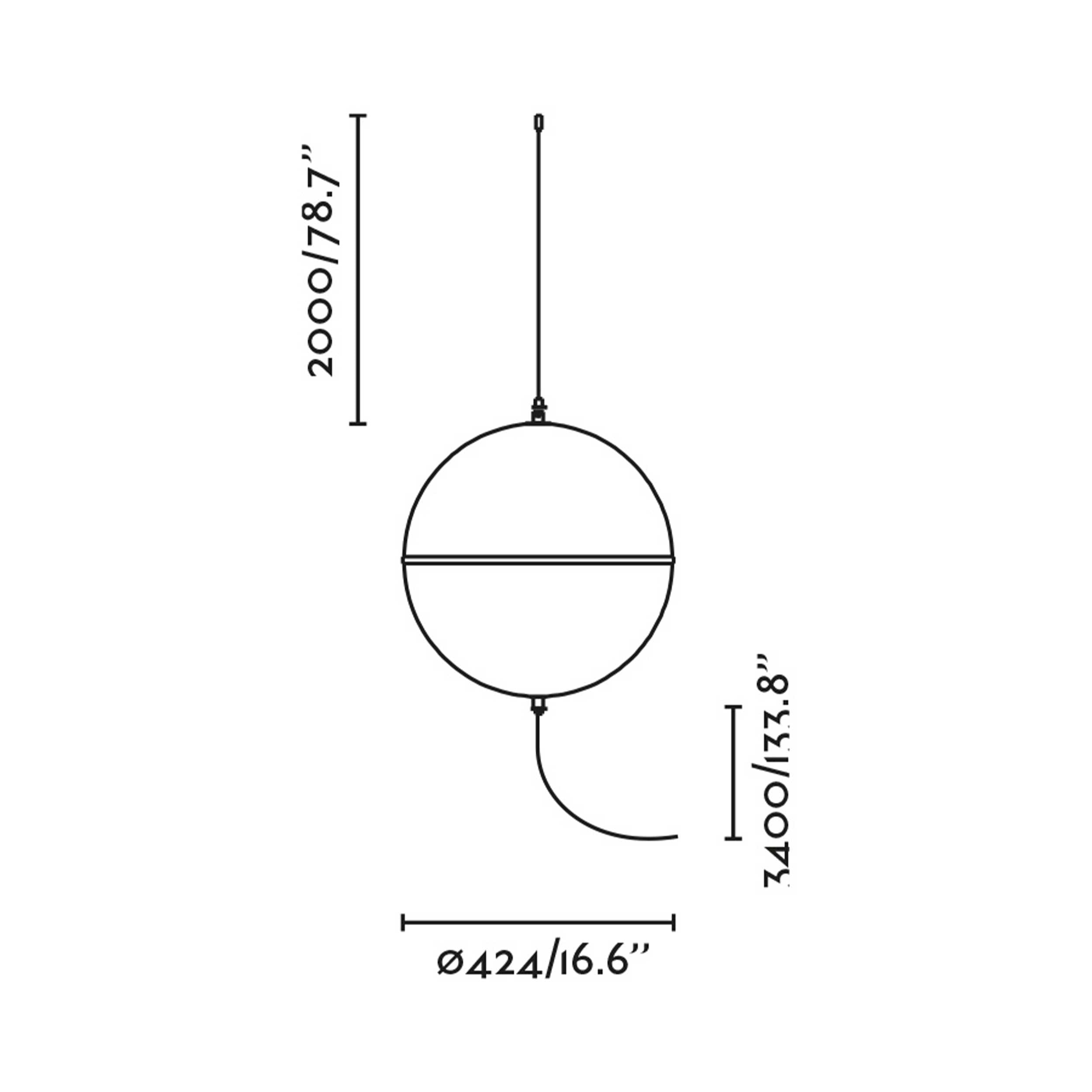 Závesné svietidlo Faro Dome s vypínačom