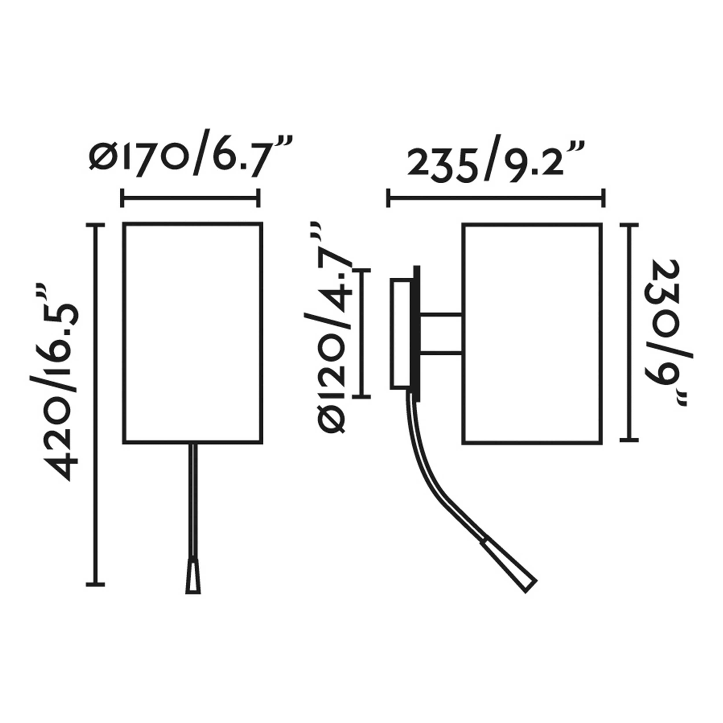 Nástenná lampa Faro Guadalupe E27
