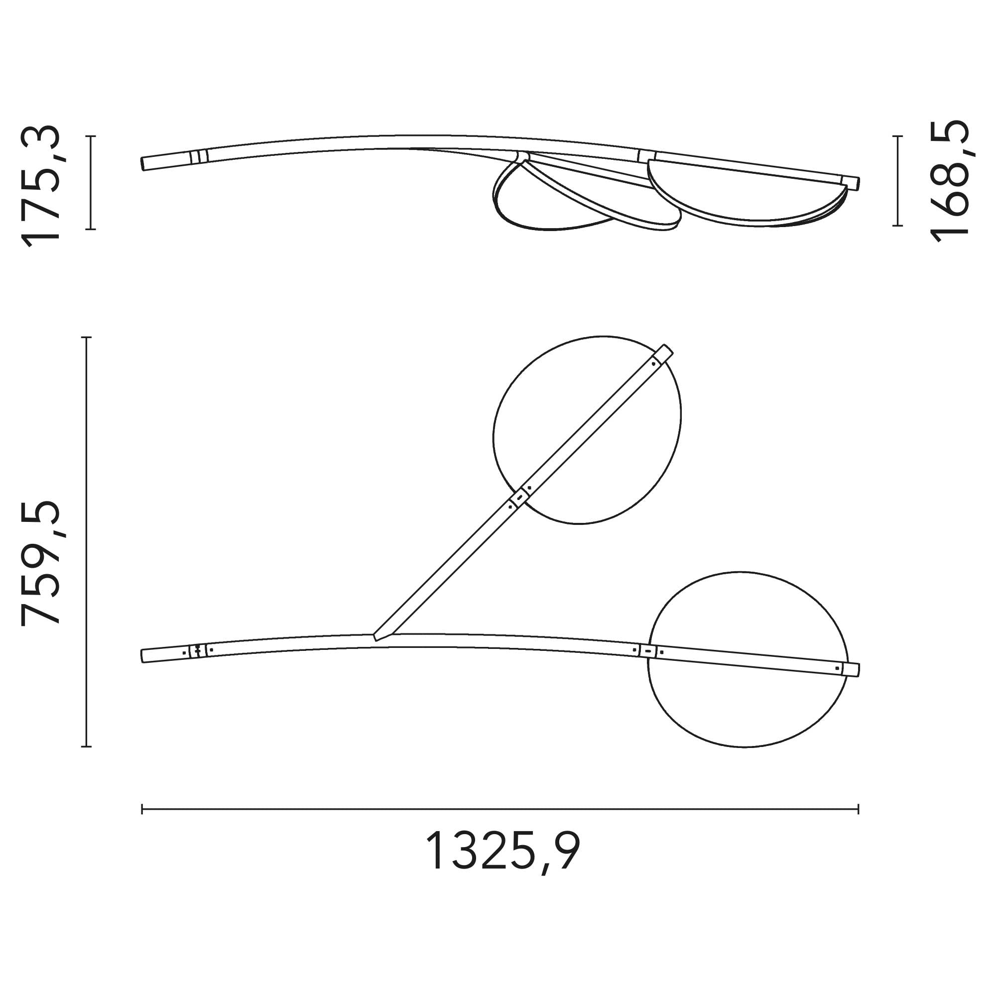 Flos Almendra LED organické závěsné svítidlo