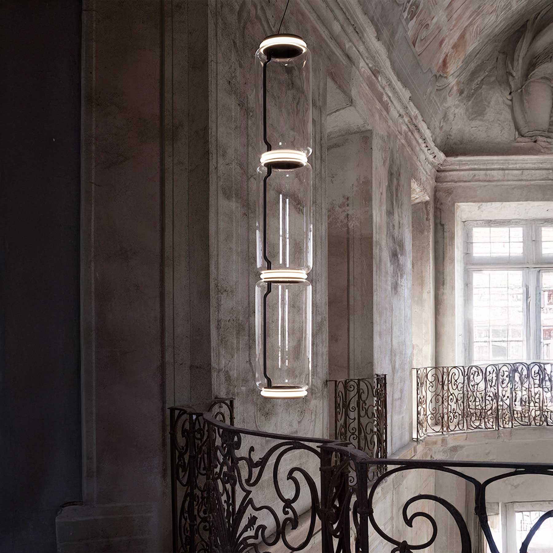 Flos Noctambule LED závěsné skleněné svítidlo