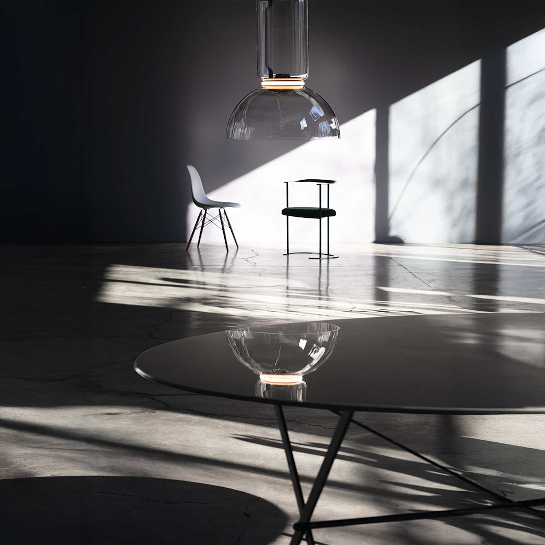 Flos Noctambule LED závěsné skleněné svítidlo