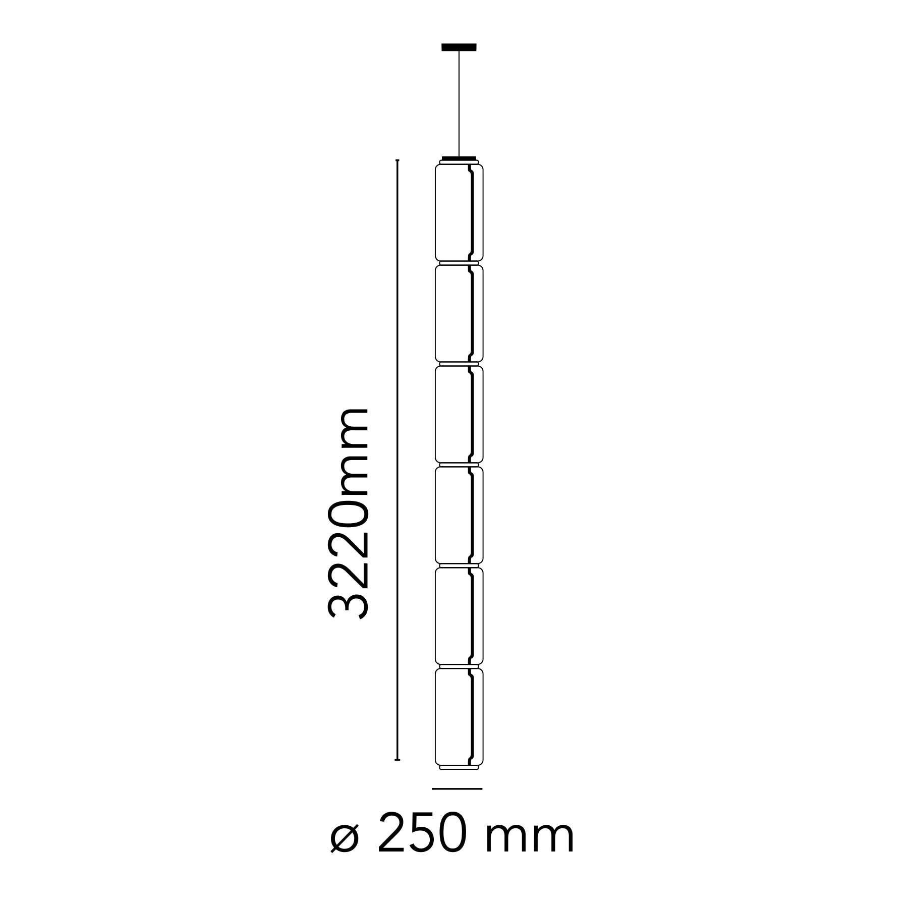 Flos Noctambule LED závěsné skleněné svítidlo