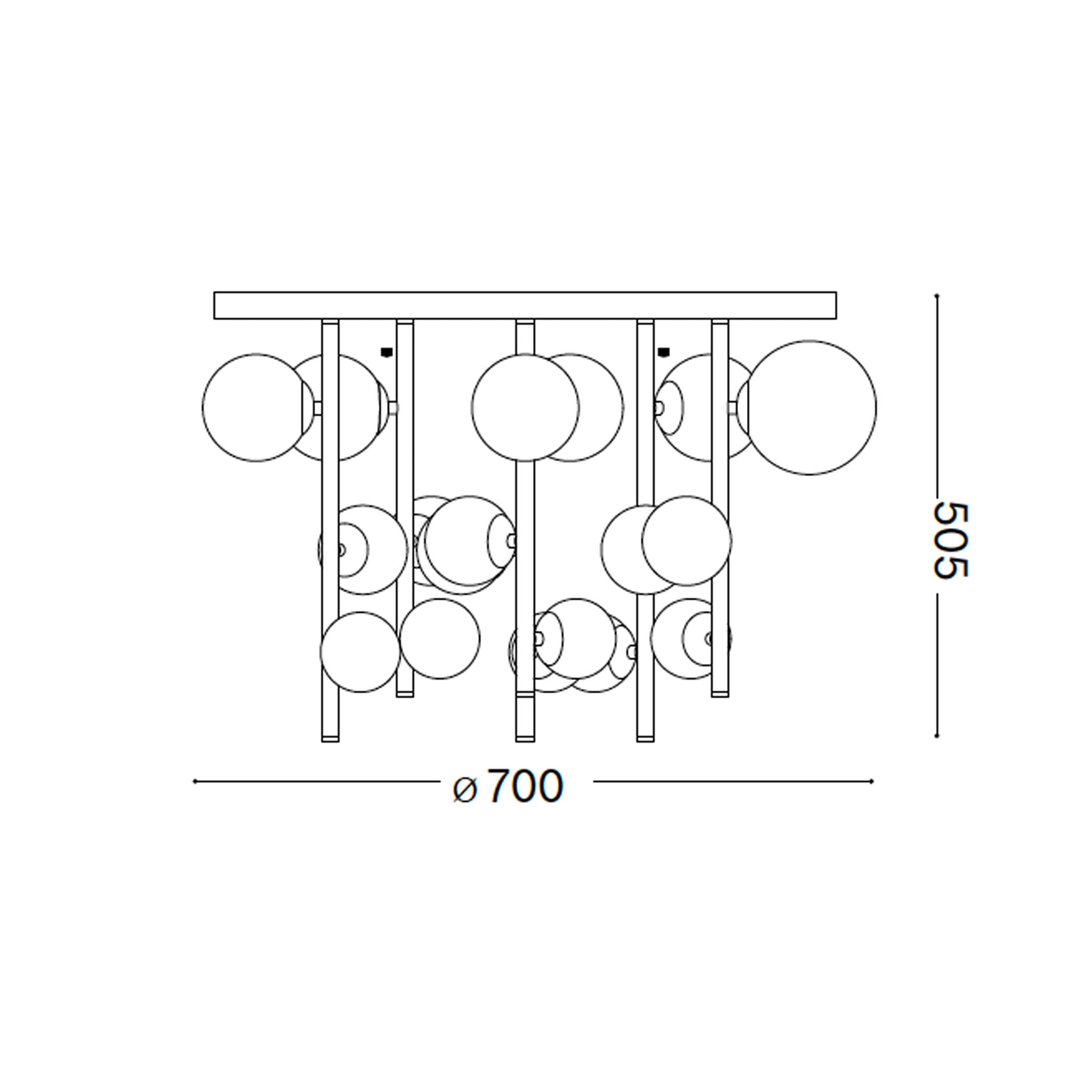 Ideal lux Perlage G9 závesné stropné svietidlo