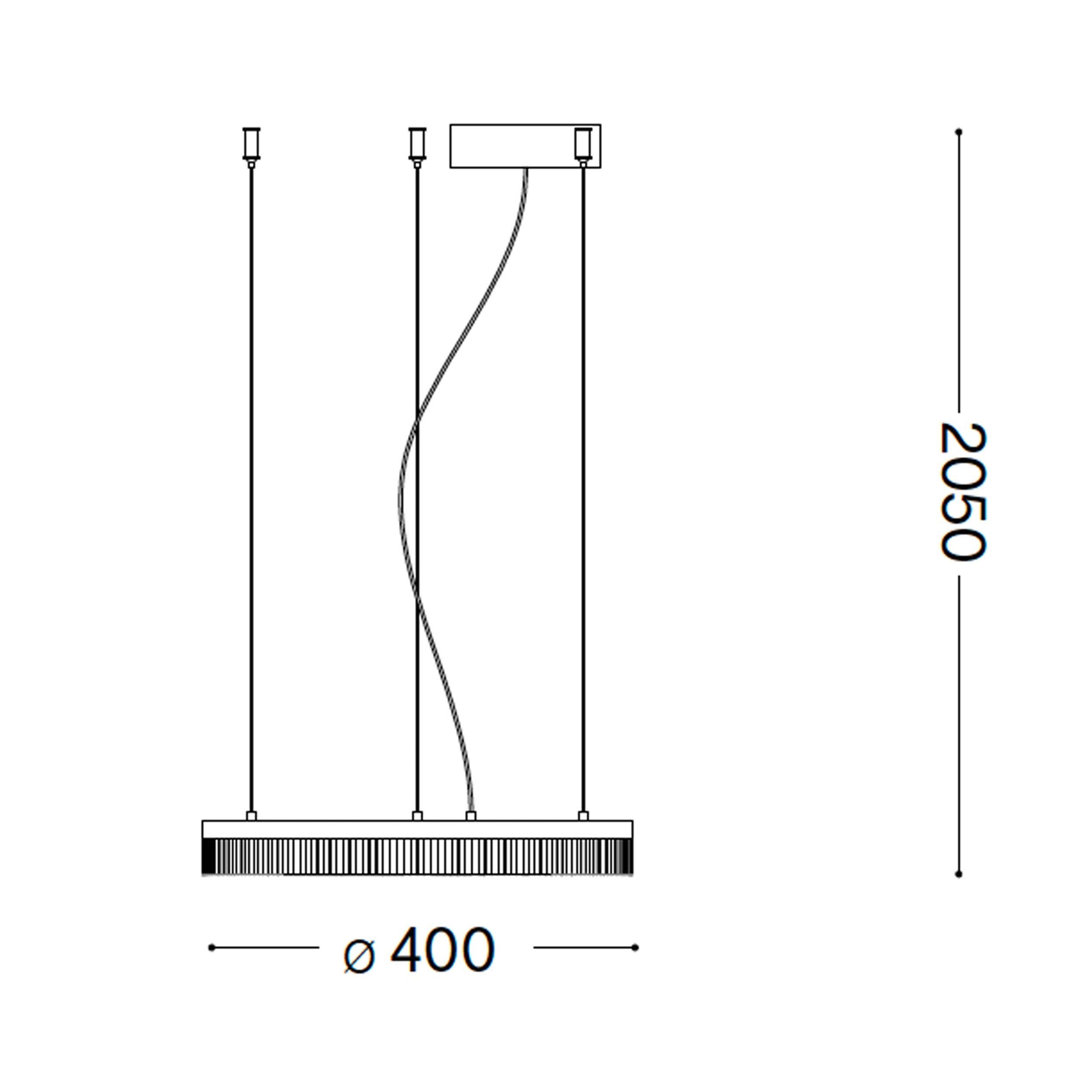 Okrúhle závesné svietidlo Ideal lux Crown LED