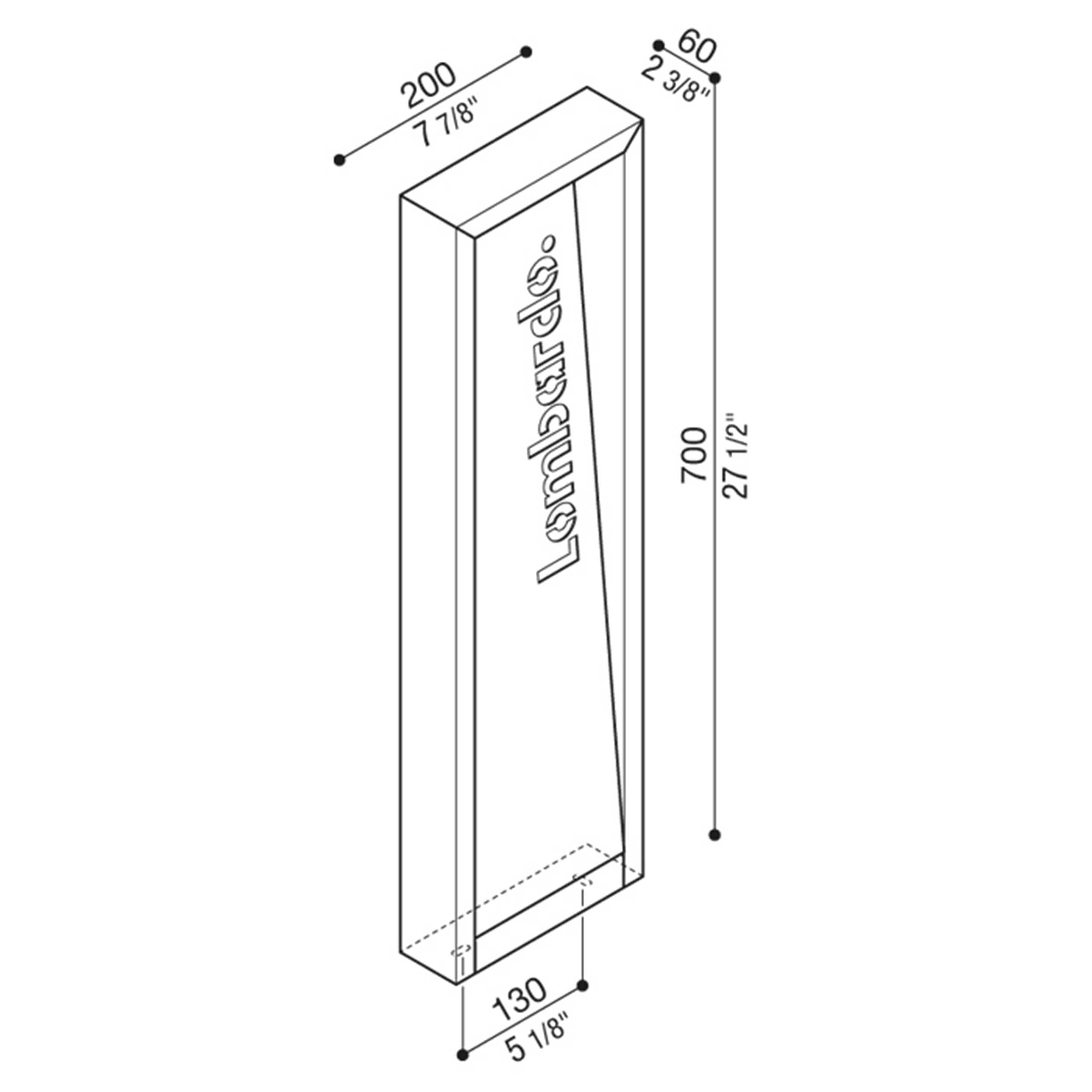 Lombardo Arke FULL Code LED vonkajšie stĺpové svietidlo IP66 AC DIRECT