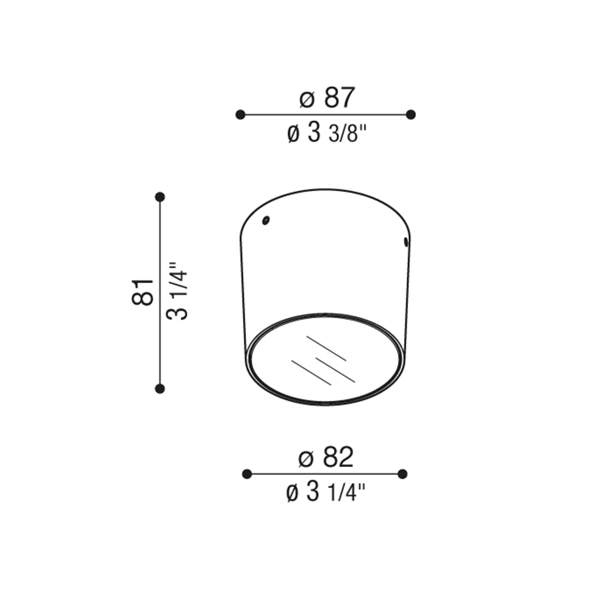 Lombardo Noa 50 Top LED přisazené svítidlo IP65