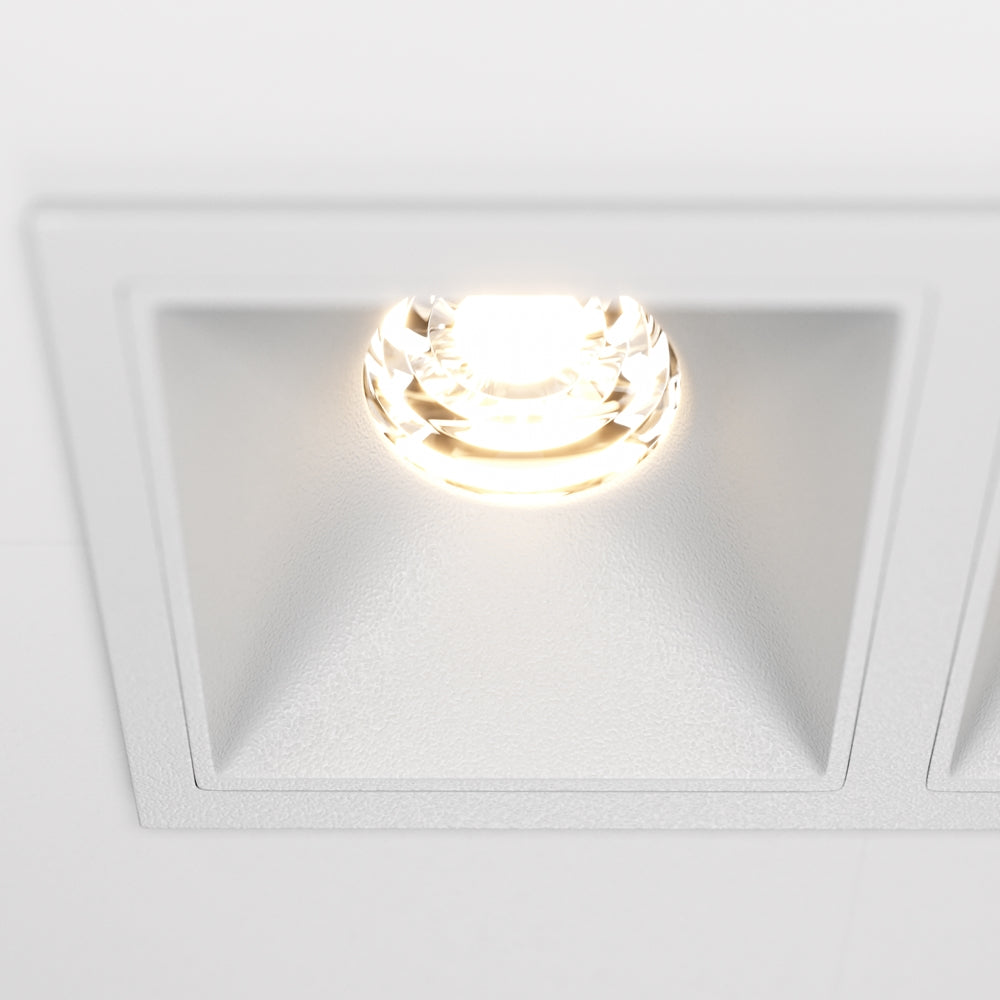 Maytoni downlight Alfa LED 10W 36° zapustené štvorcové svietidlo biele