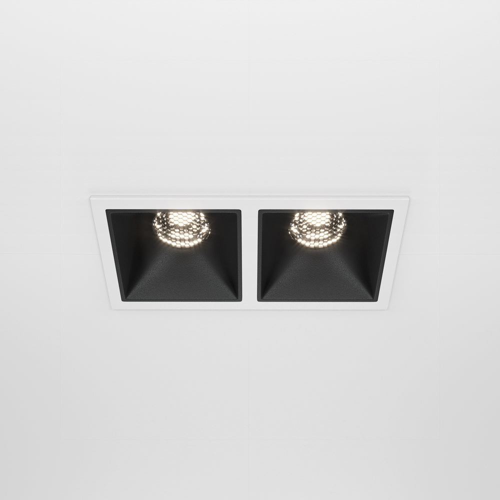 Maytoni downlight Alfa LED 10W 36° zapustiteľné štvorcové svietidlo čierne