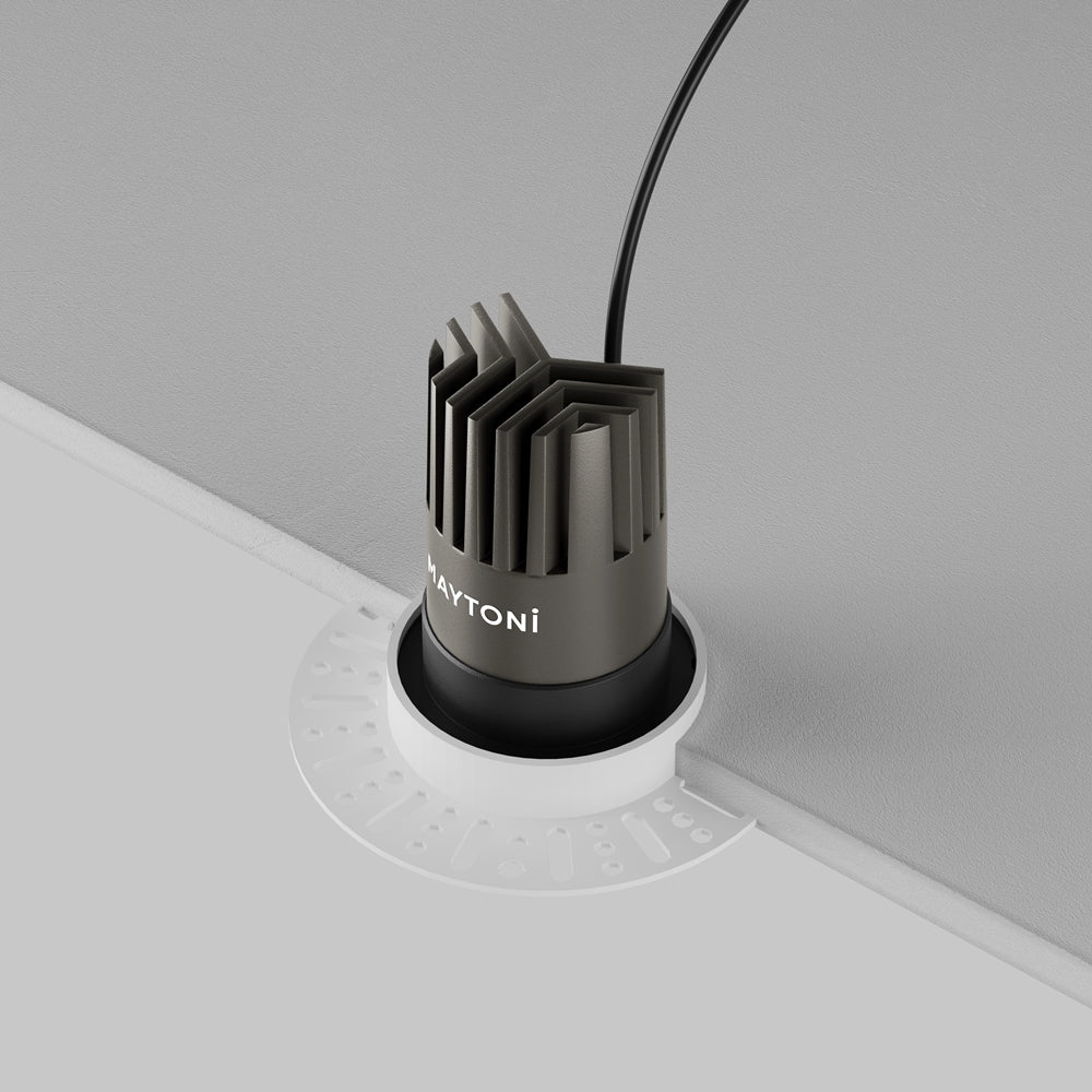 Maytoni downlight Dip LED 50° zapustené kruhové svietidlo čierne