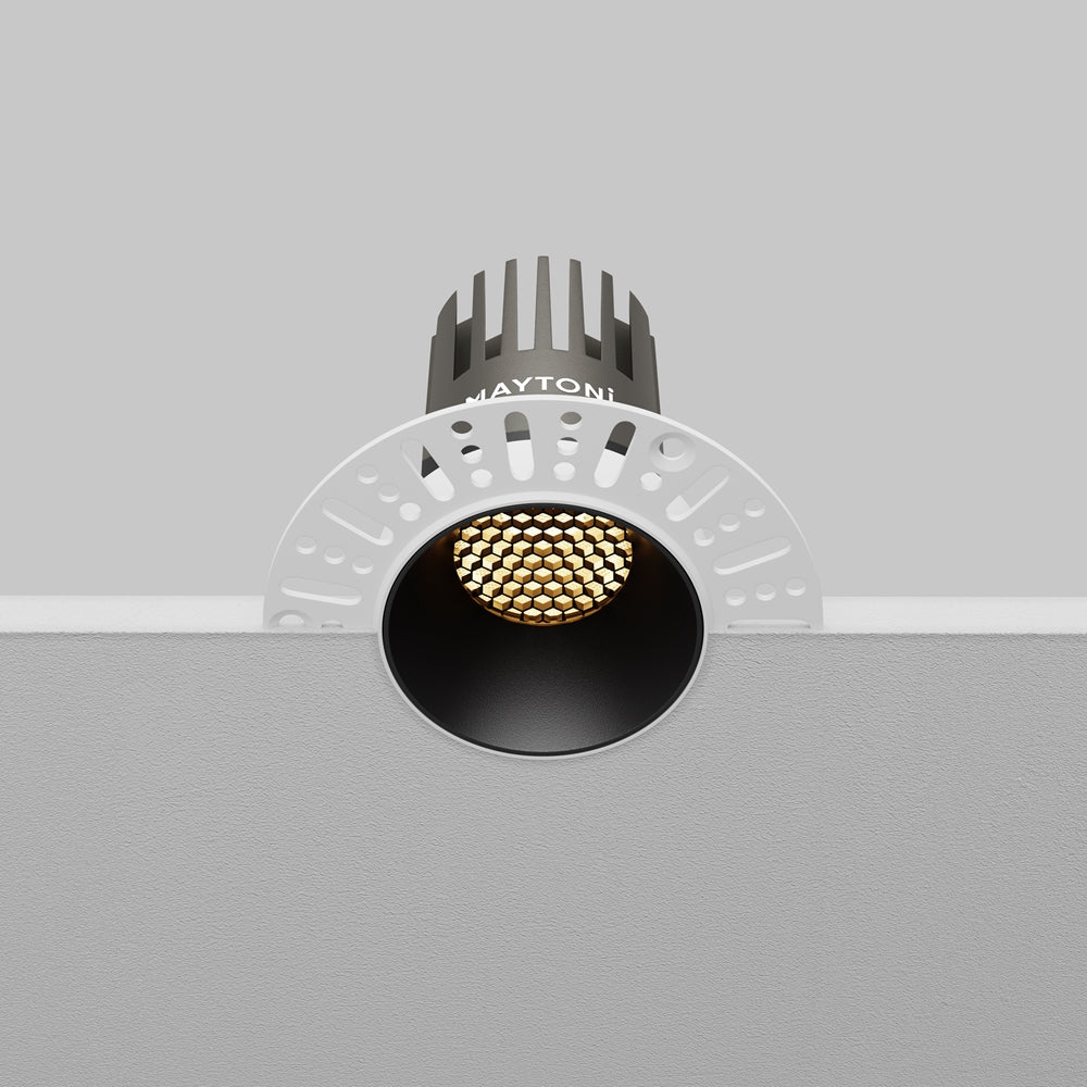 Maytoni downlight Dip LED 50° zapustené kruhové svietidlo čierne