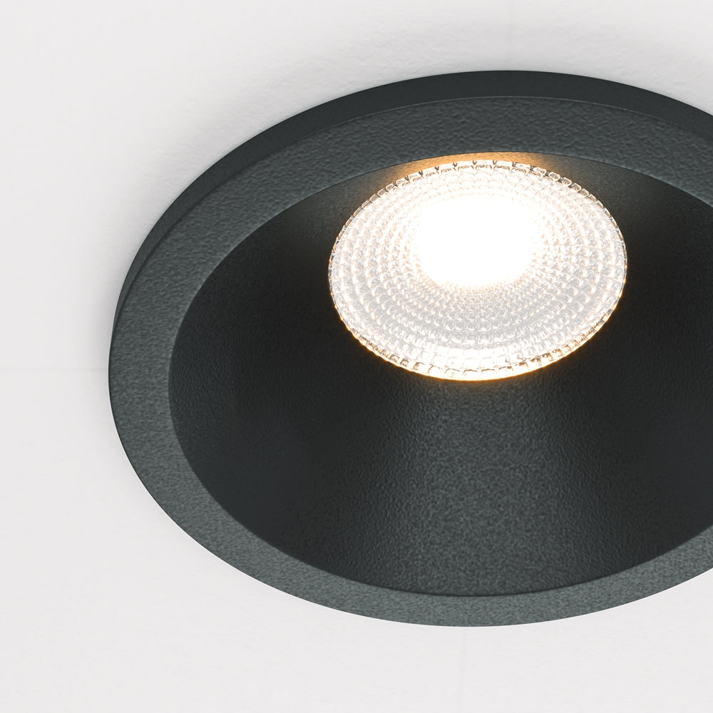 Maytoni downlight Zoom LED 60° zapustené kruhové svietidlo čierne