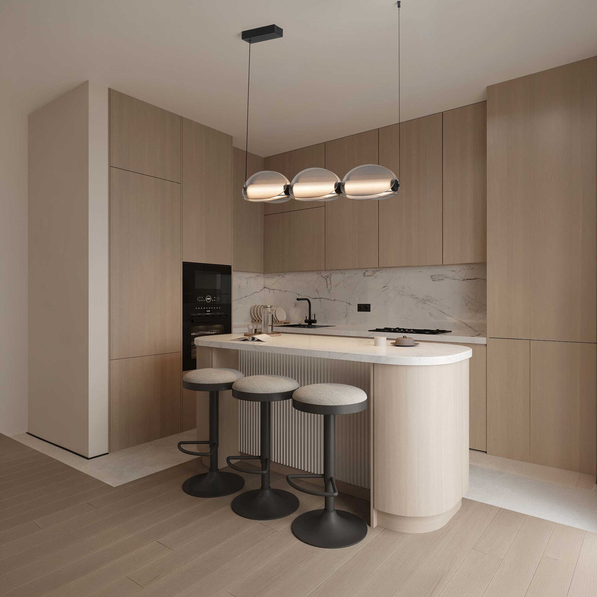 Nova Luce Noir LED závesné svietidlo podélné