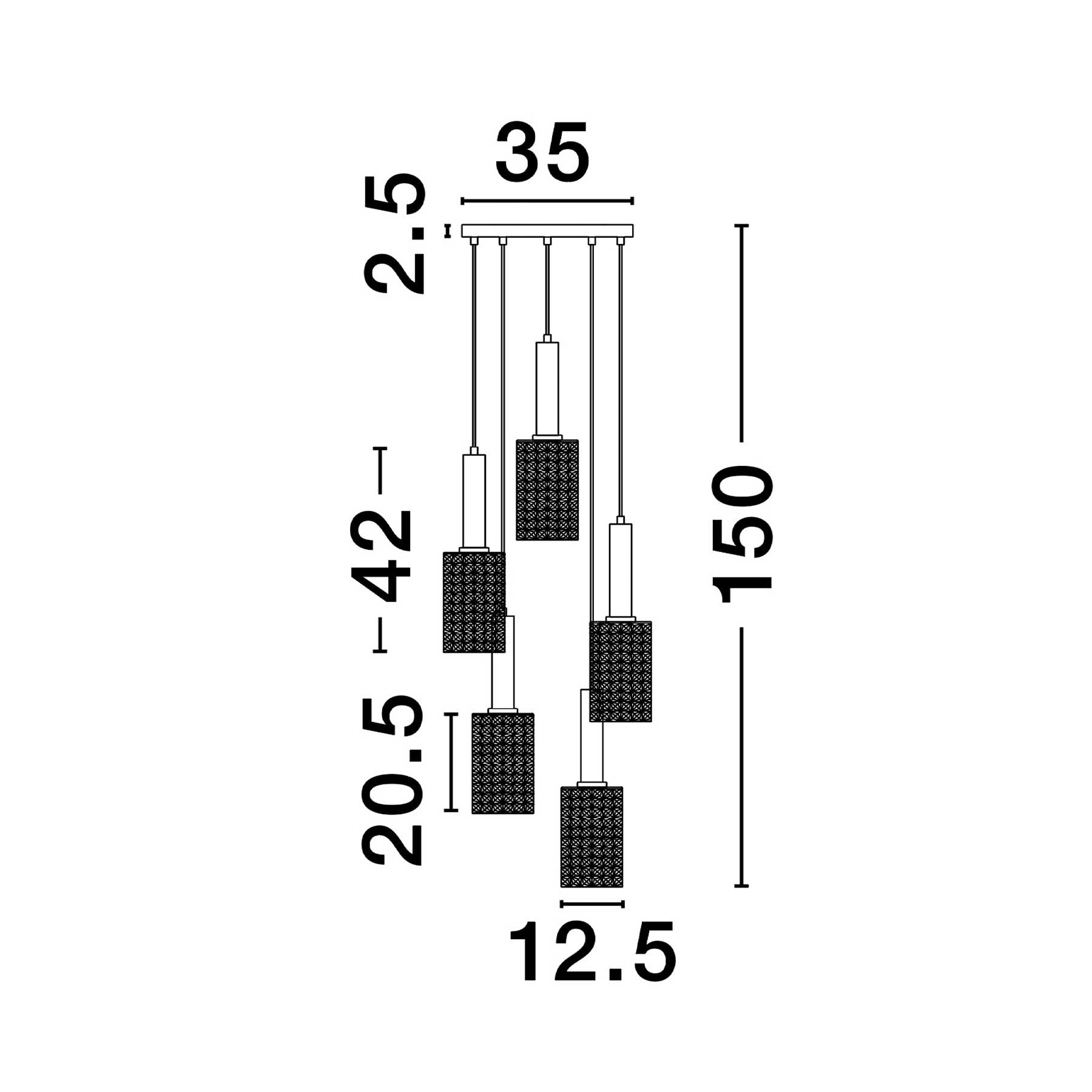 Nova Luce Certa E27 skleněné závěsné svítidlo