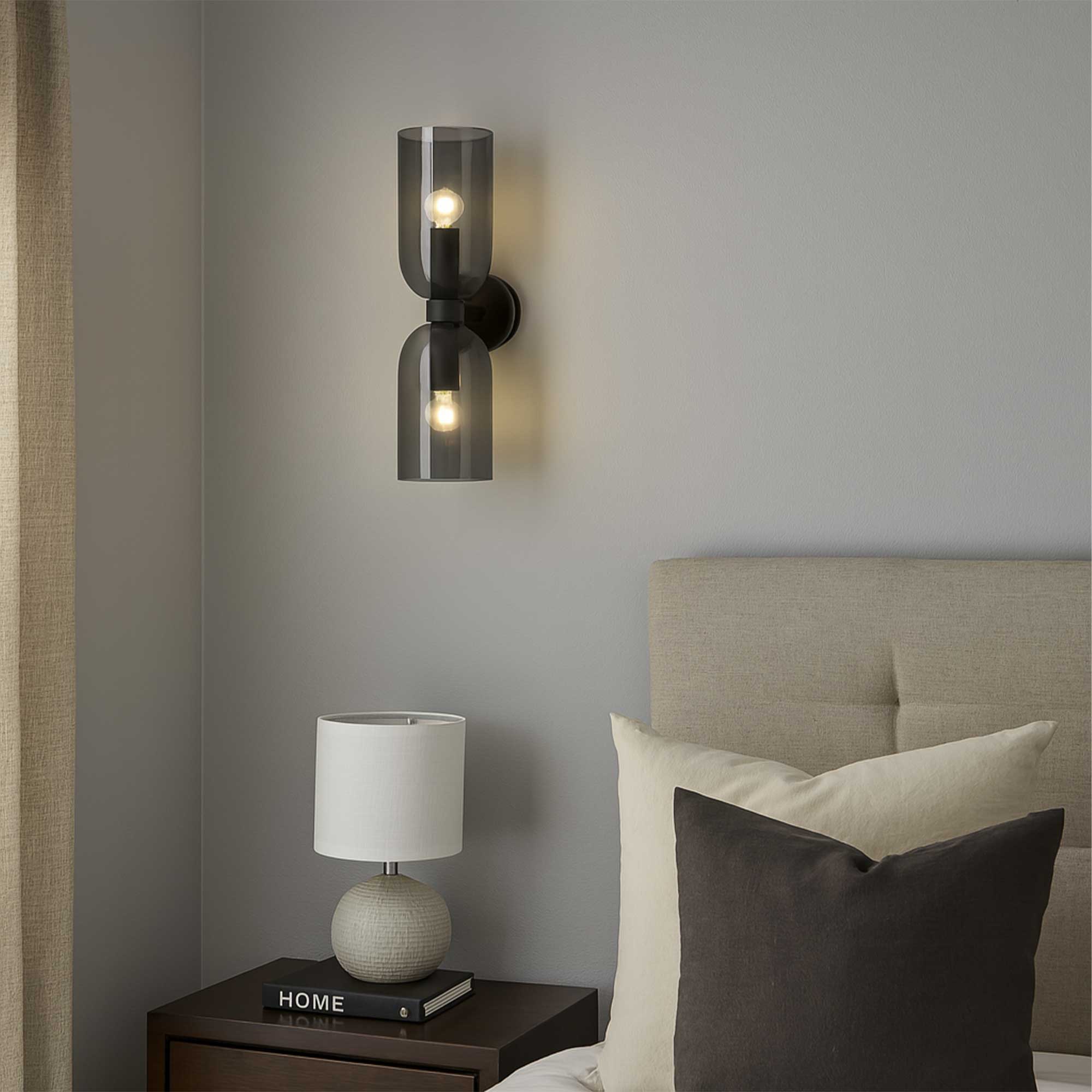 Sklenená nástenná svietidlo Nova Luce Palmer E27