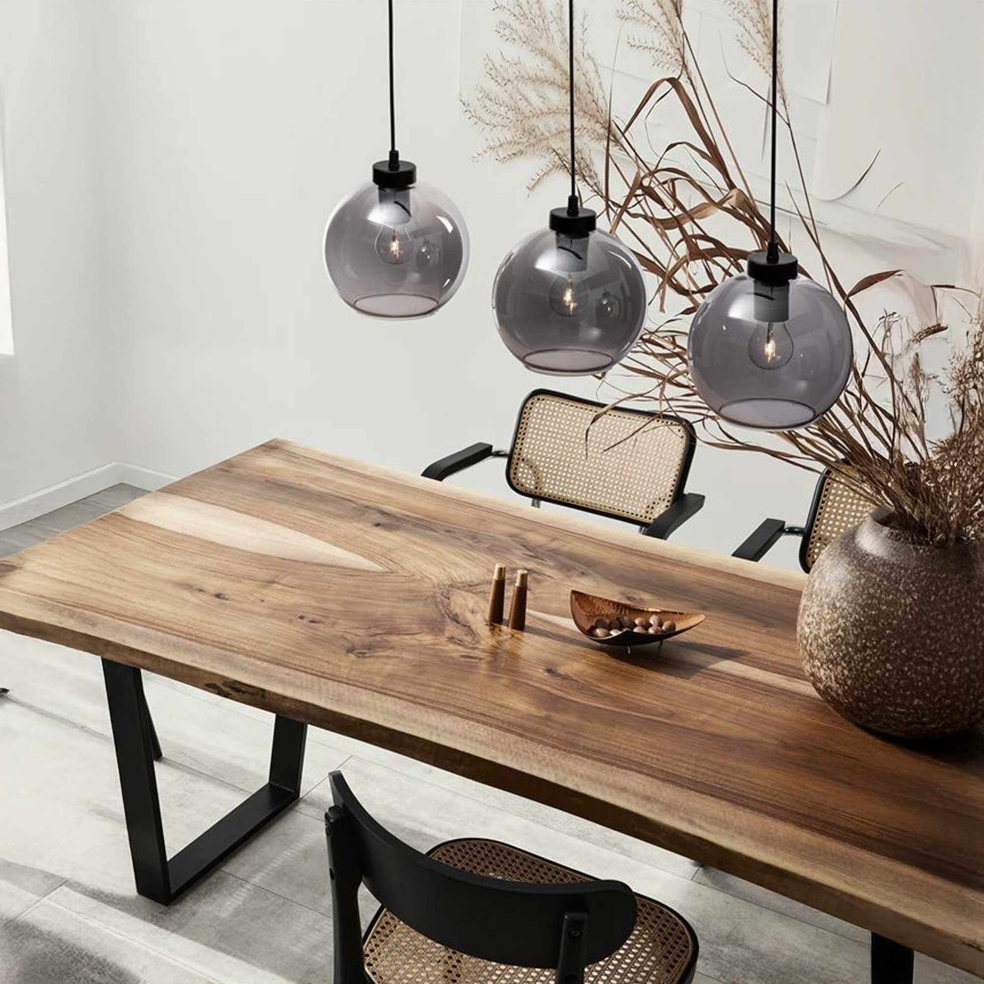 Nova Luce Palmer E27 sklenená závesná svietidlo pozdĺžna