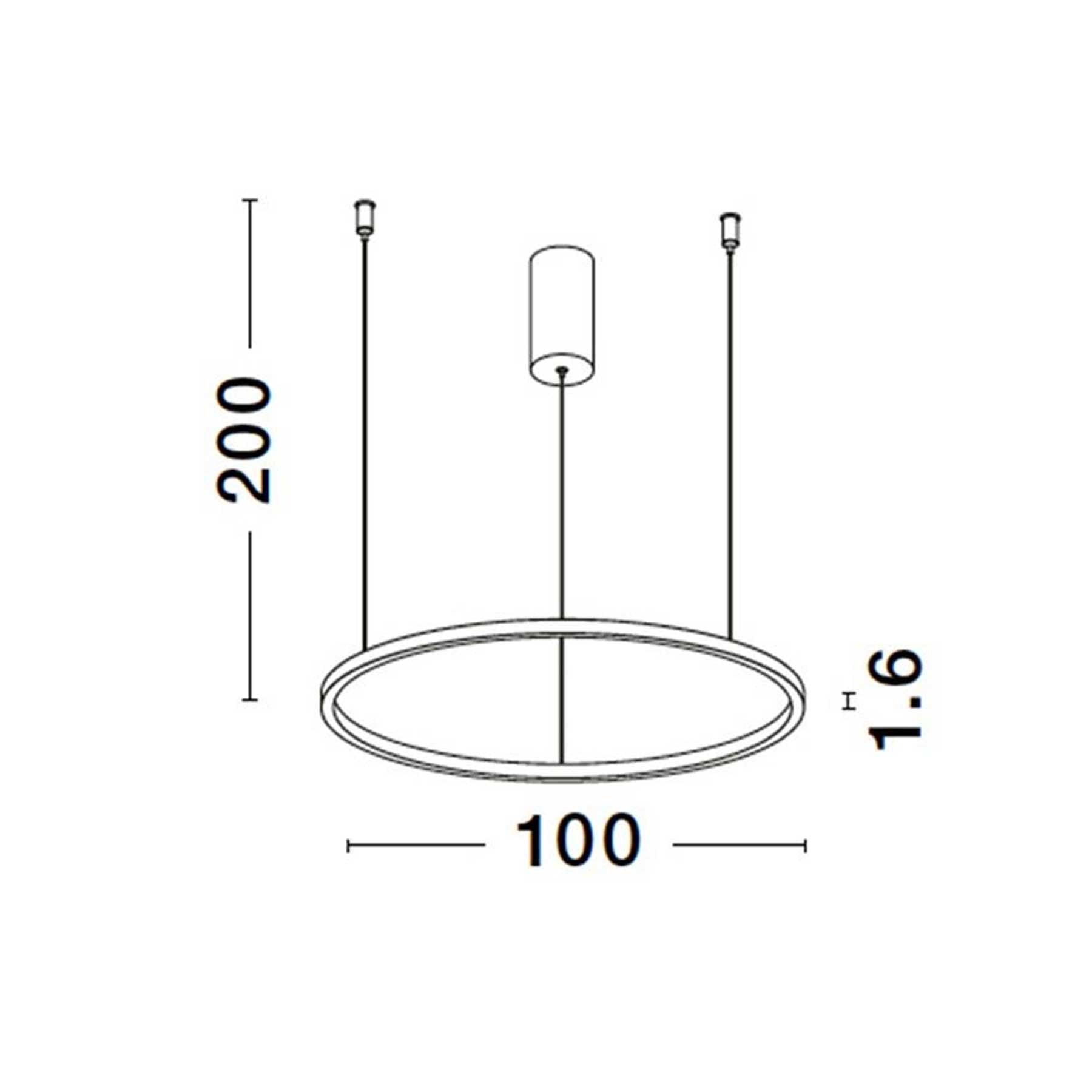 Nova Luce Tarquin LED kruhové závěsné svítidlo