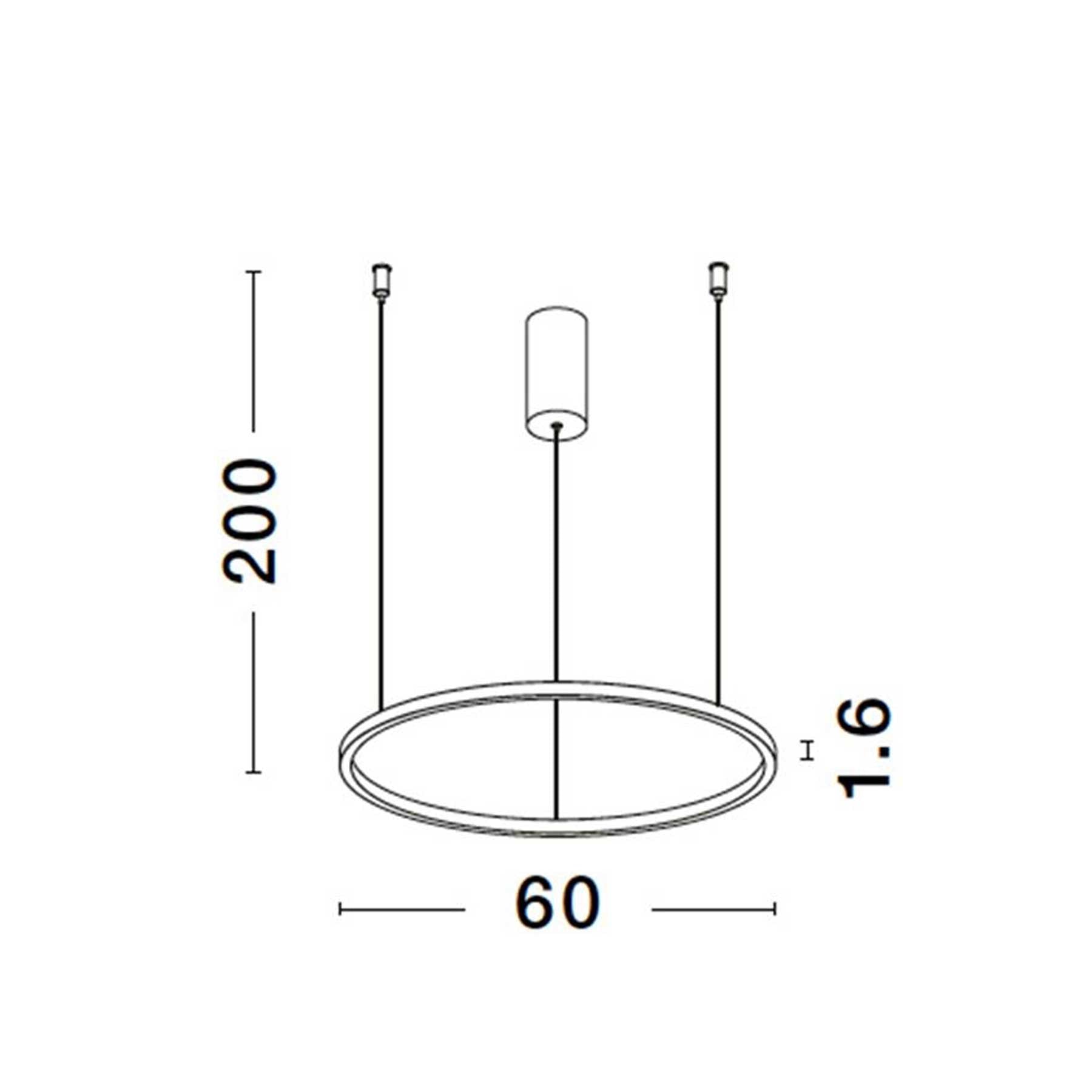 Nova Luce Tarquin LED kruhové závěsné svítidlo