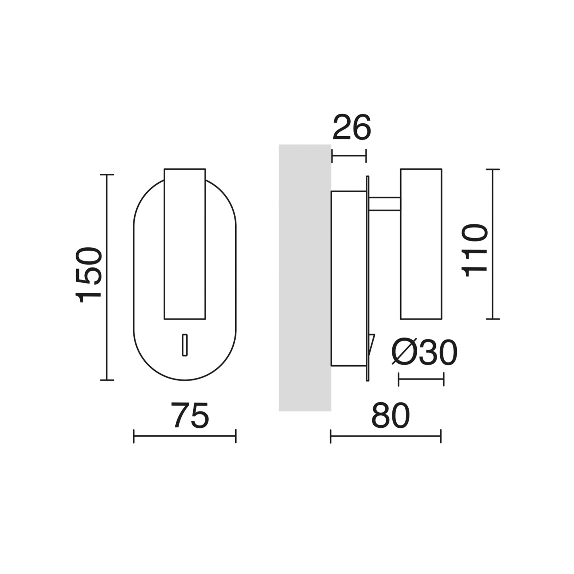Exo DIRK S LED nástěnné svítidlo zlaté