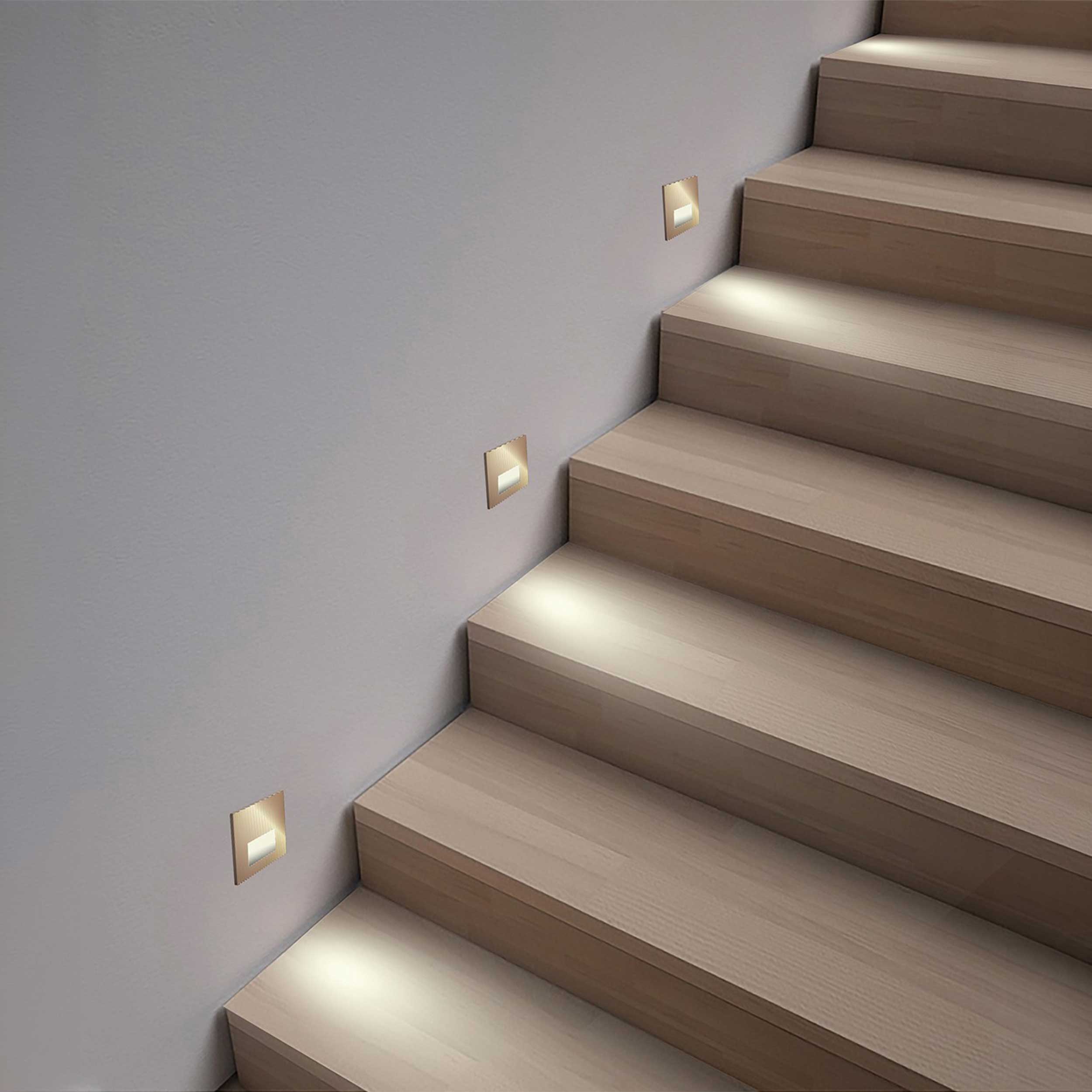 VK Light Fune LED schodiskové zapustené svietidlo štvorcové